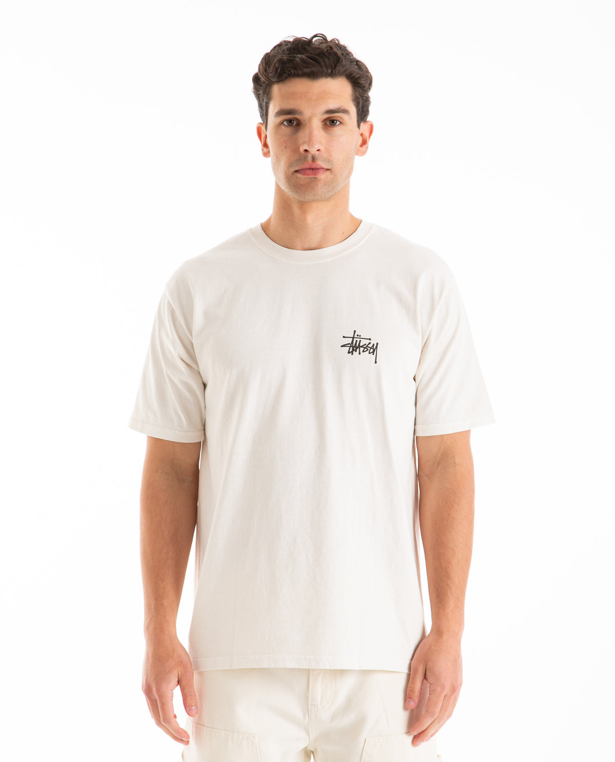 Basic Pigment Dyed Tee Natural Men Tees + Tanks STUSSY