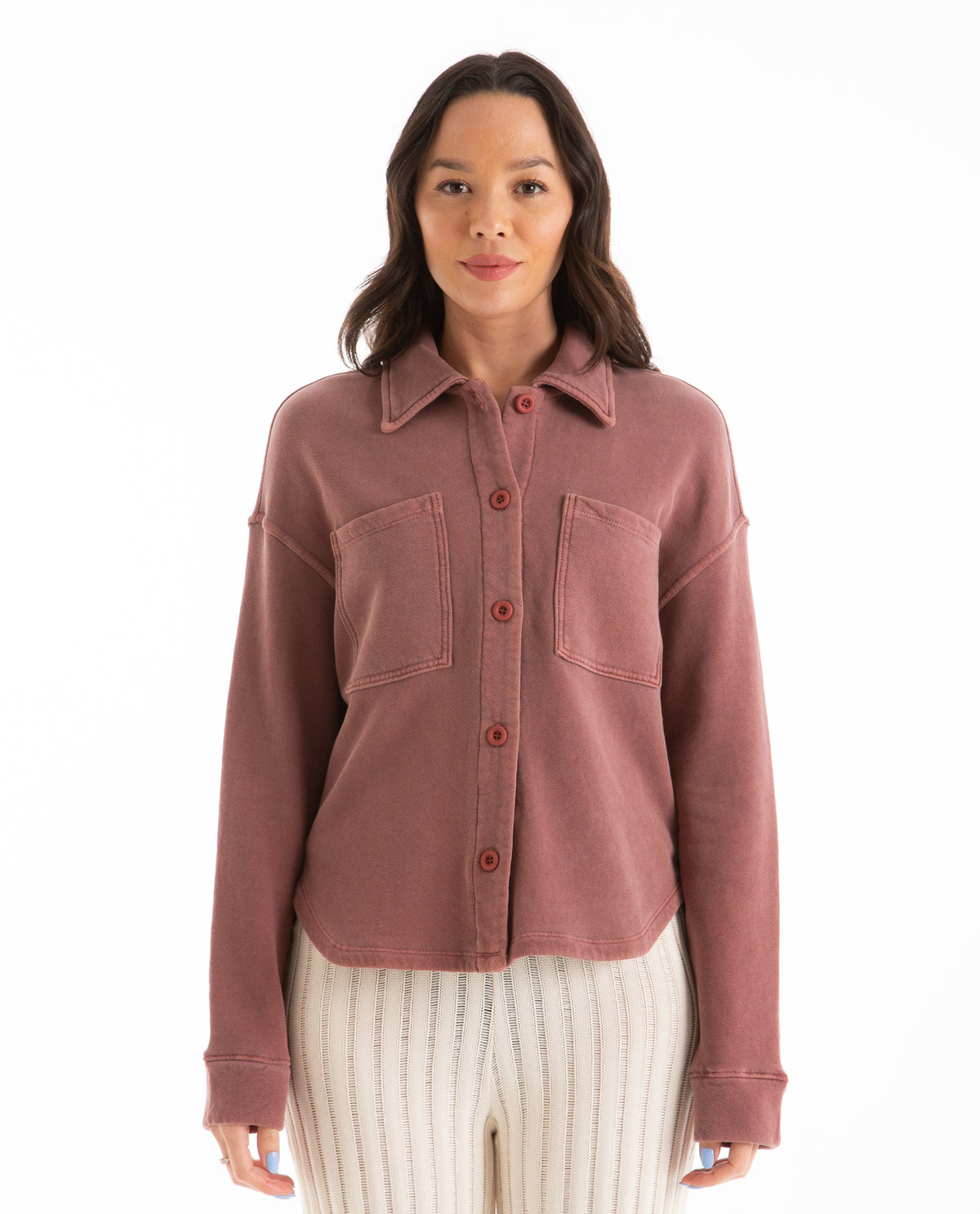 Cropped Shacket Women Coats + Jackets SUNDRY