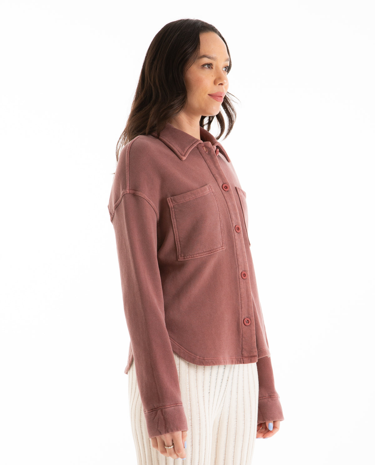 Cropped Shacket Women Coats + Jackets SUNDRY
