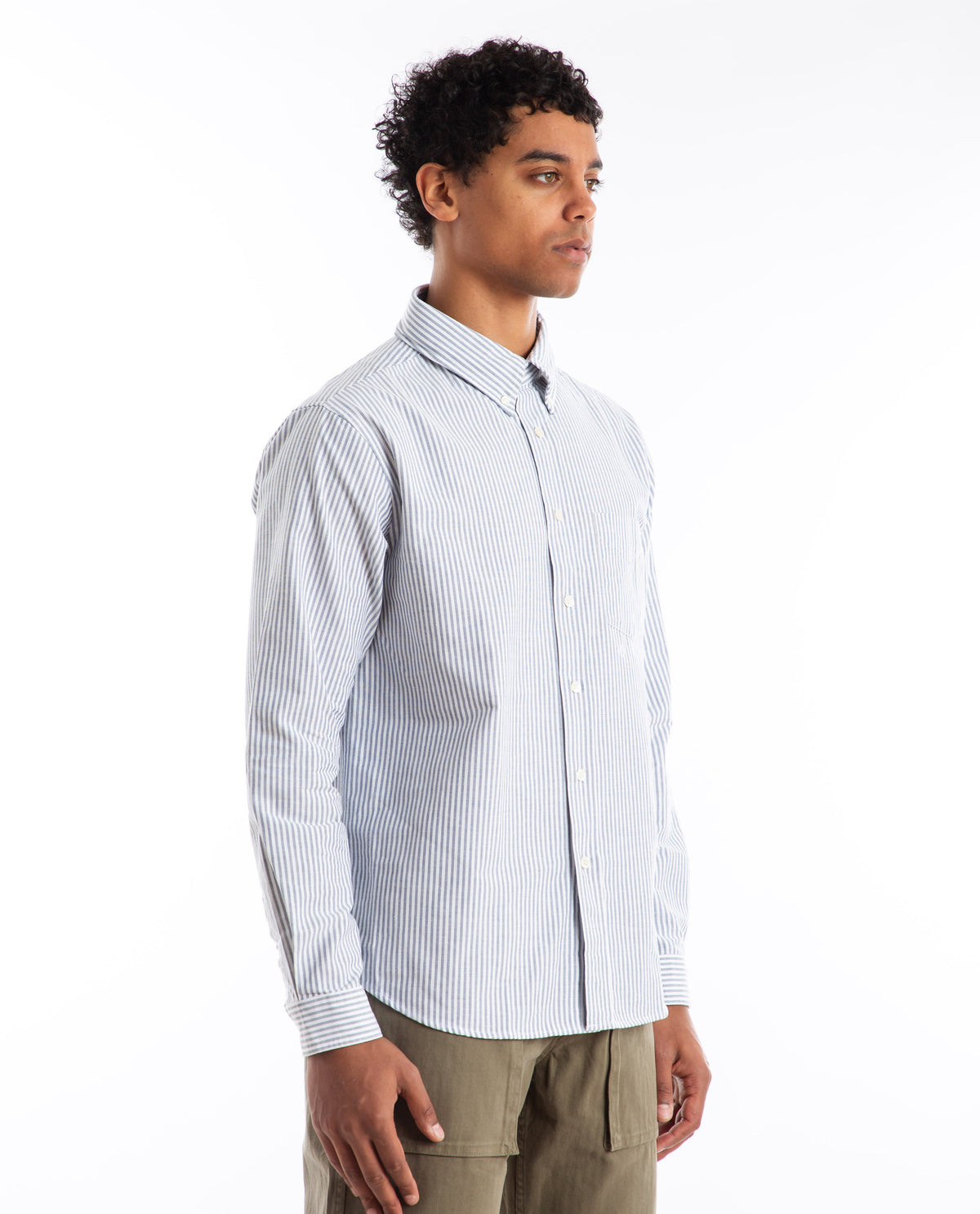 Beefy Cotton Striped Oxford Navy Men Shirts KNICKERBOCKER