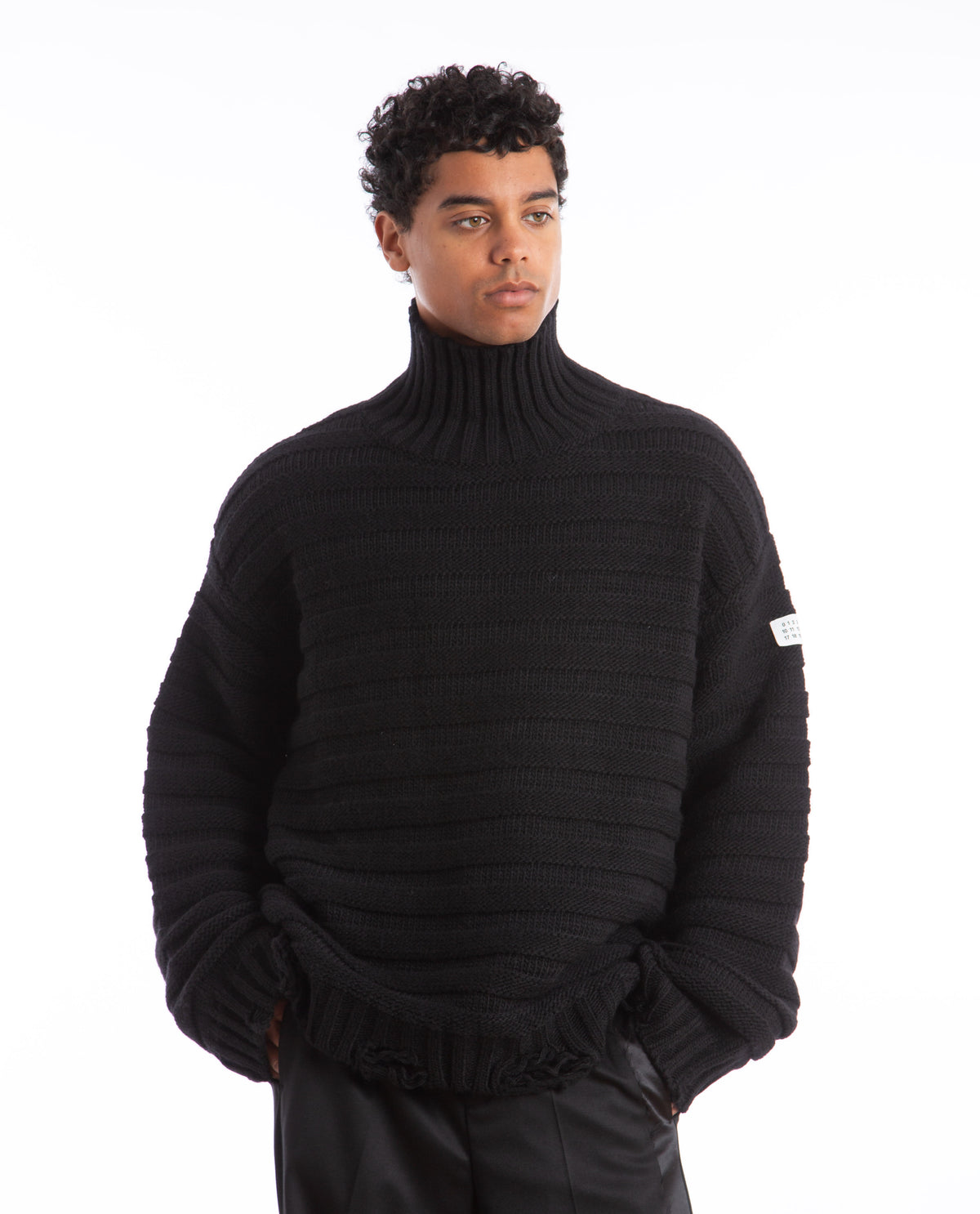 Wool Turtleneck Men Sweaters + Sweatshirts MM6