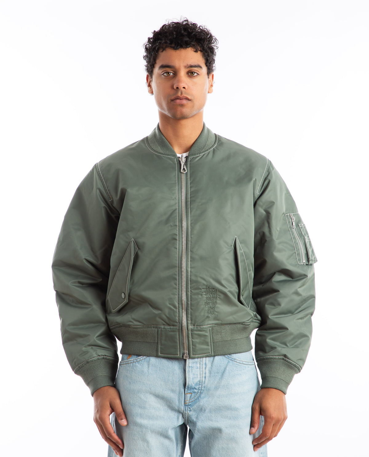 Built Reversible Bomber Jacket Green Men Coats + Jackets STUSSY