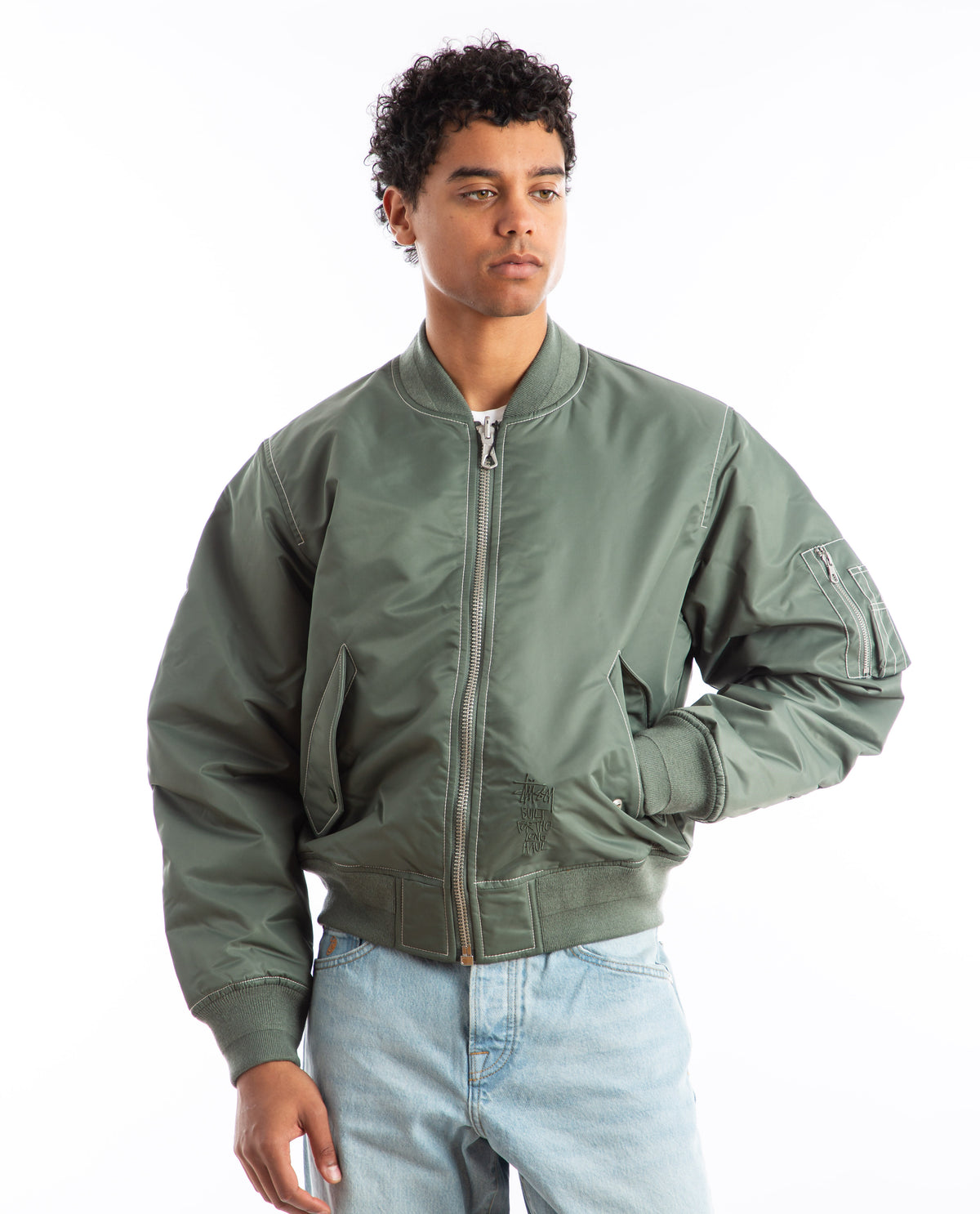Built Reversible Bomber Jacket Green Men Coats + Jackets STUSSY