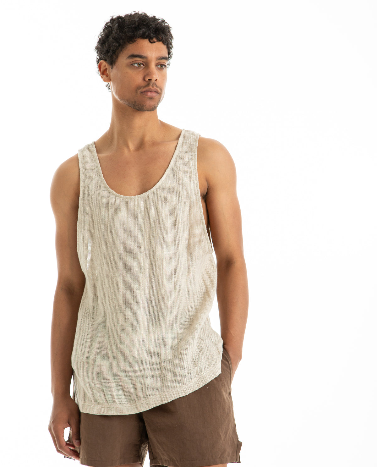 Linen Tank Top Men Tees + Tanks S.K. MANOR HILL