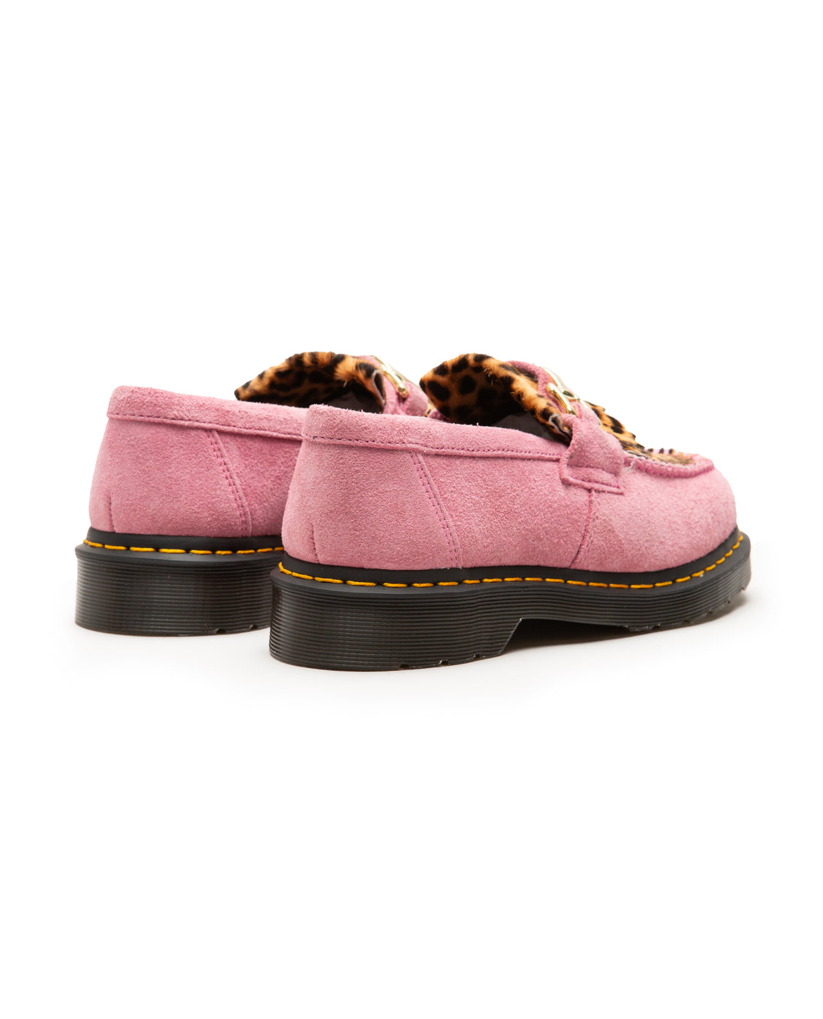 Adrian Hair-On Leopard Snaffle Loafers Pink Men Dress Shoes DR. MARTENS