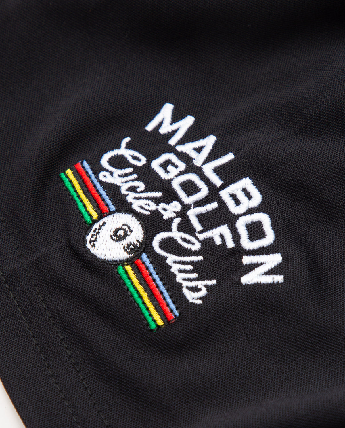 Golf & Cycle Tour de Buckets Performance Polo Black Men Shirts MALBON GOLF