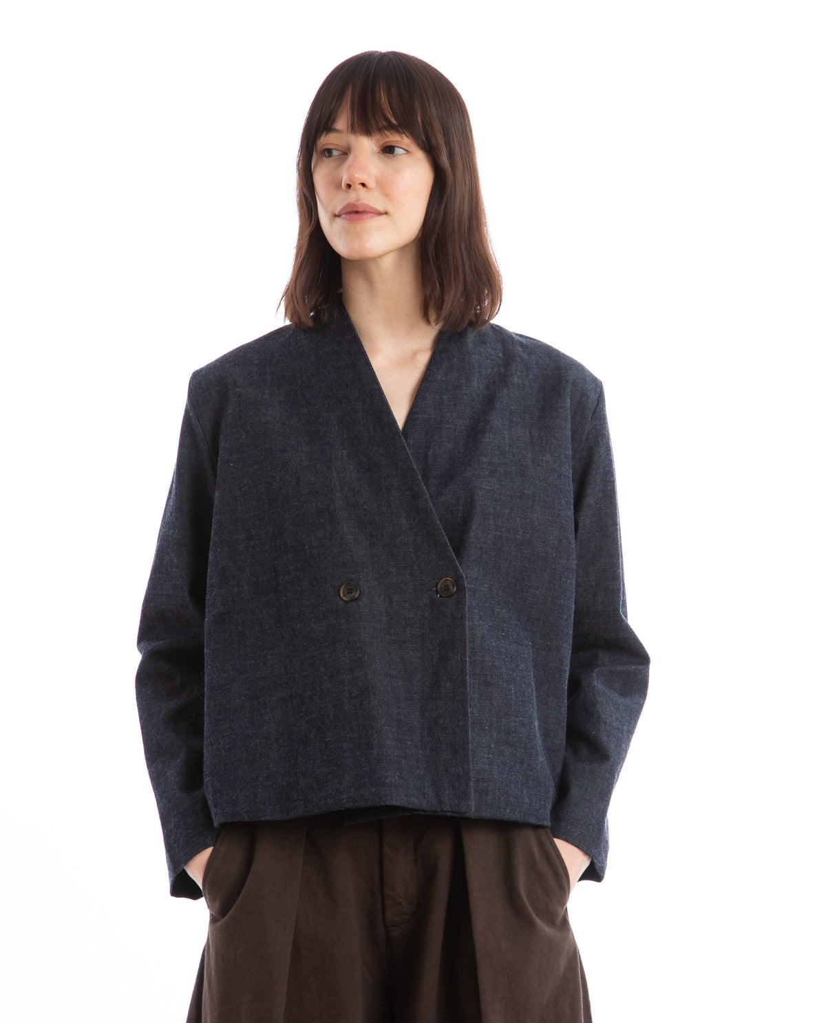 Collarless Jacket Women Coats + Jackets NAKED & FAMOUS