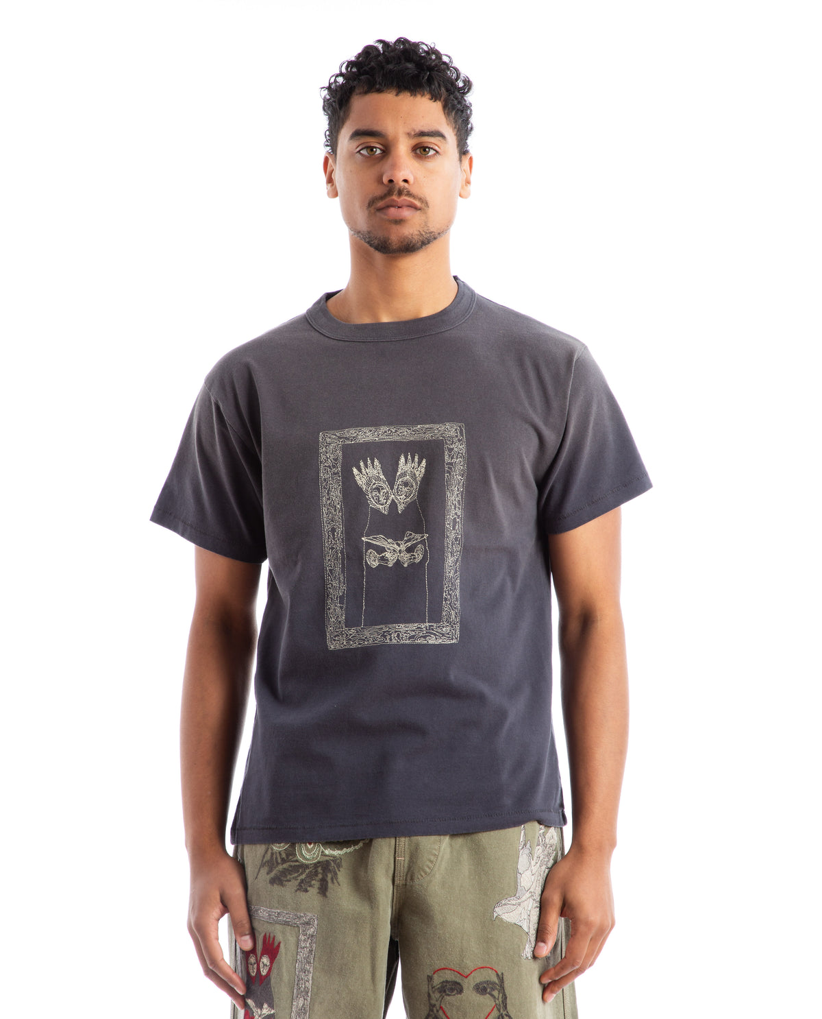 Twin Frame Tee Charcoal Men Tees + Tanks SAMUEL ZELIG
