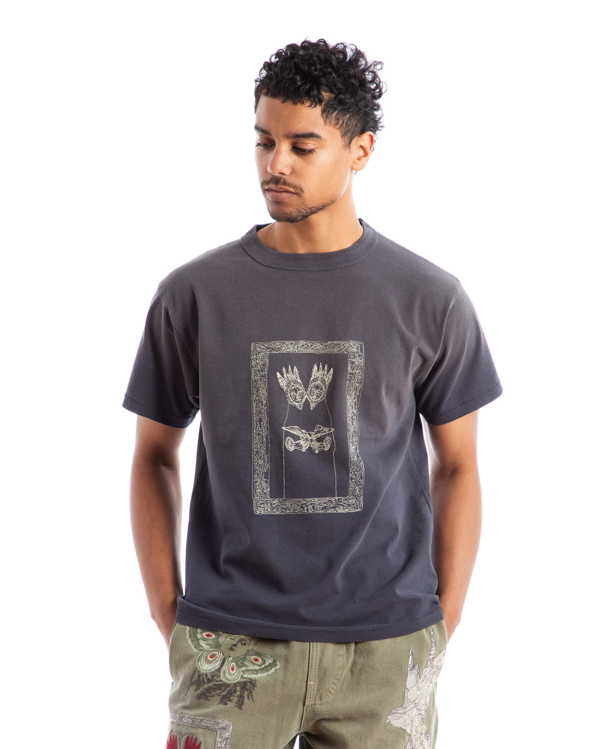 Twin Frame Tee Charcoal Men Tees + Tanks SAMUEL ZELIG