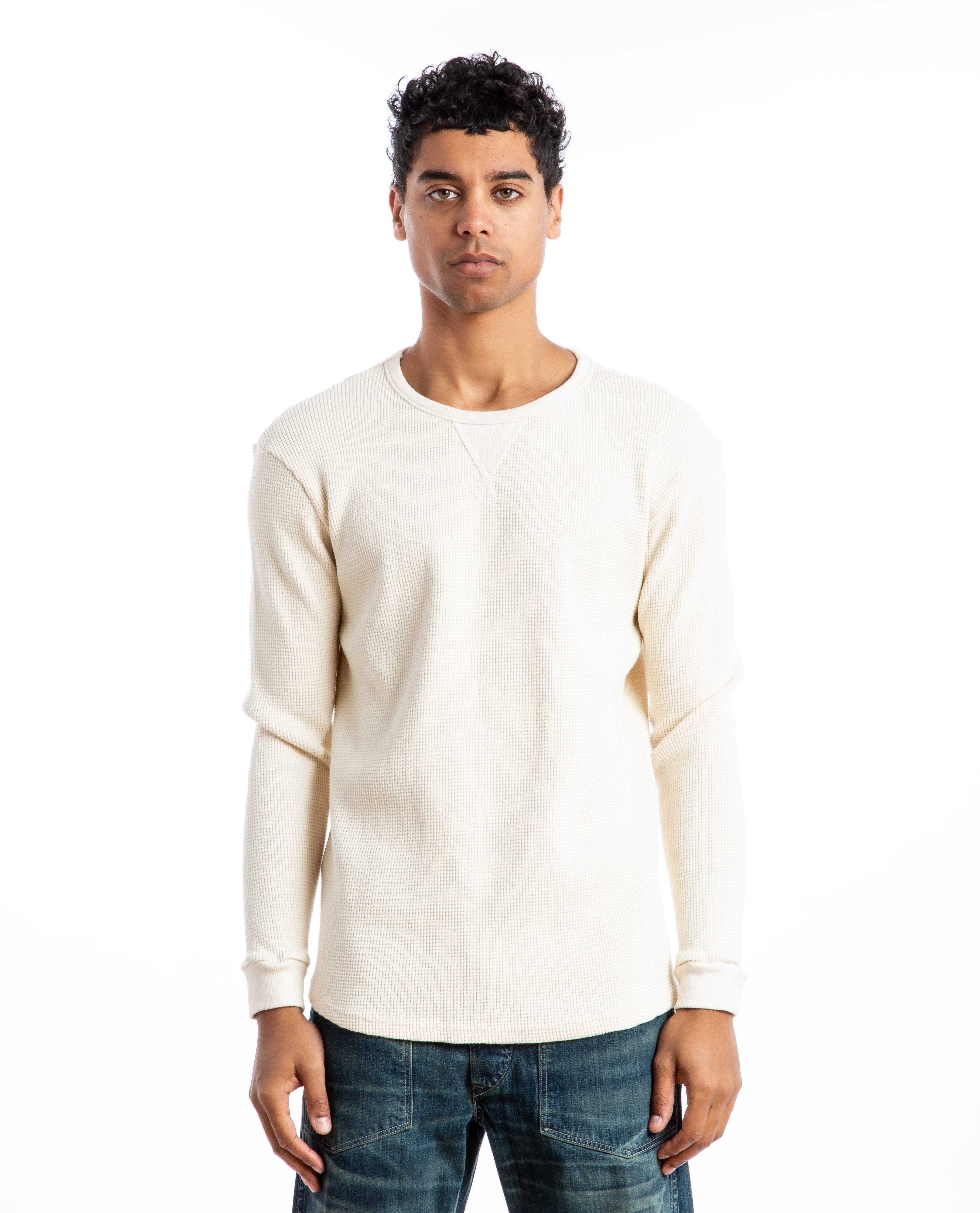 Waffle Knit Thermal Men Tees + Tanks MONADIC