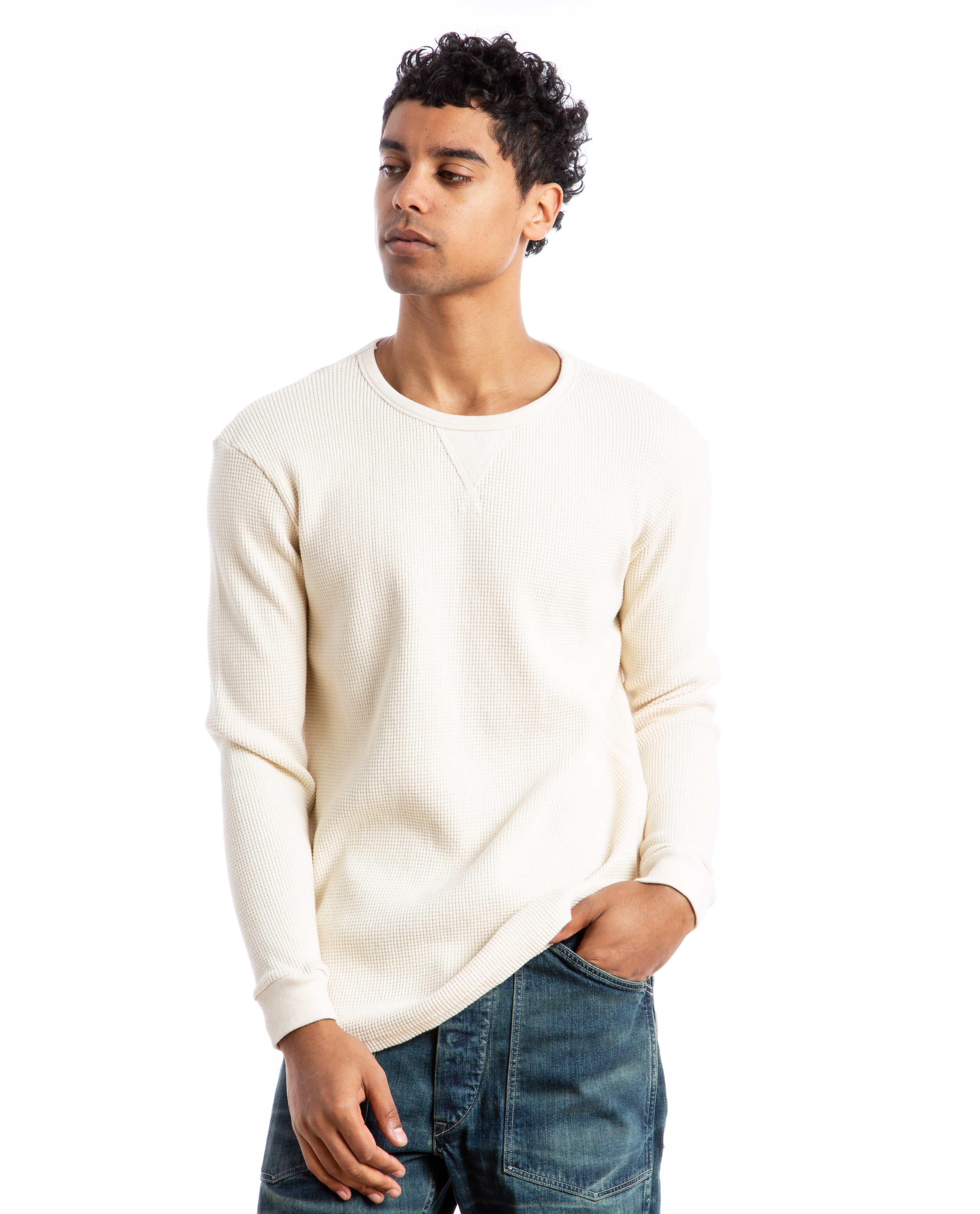 Waffle Knit Thermal Men Tees + Tanks MONADIC