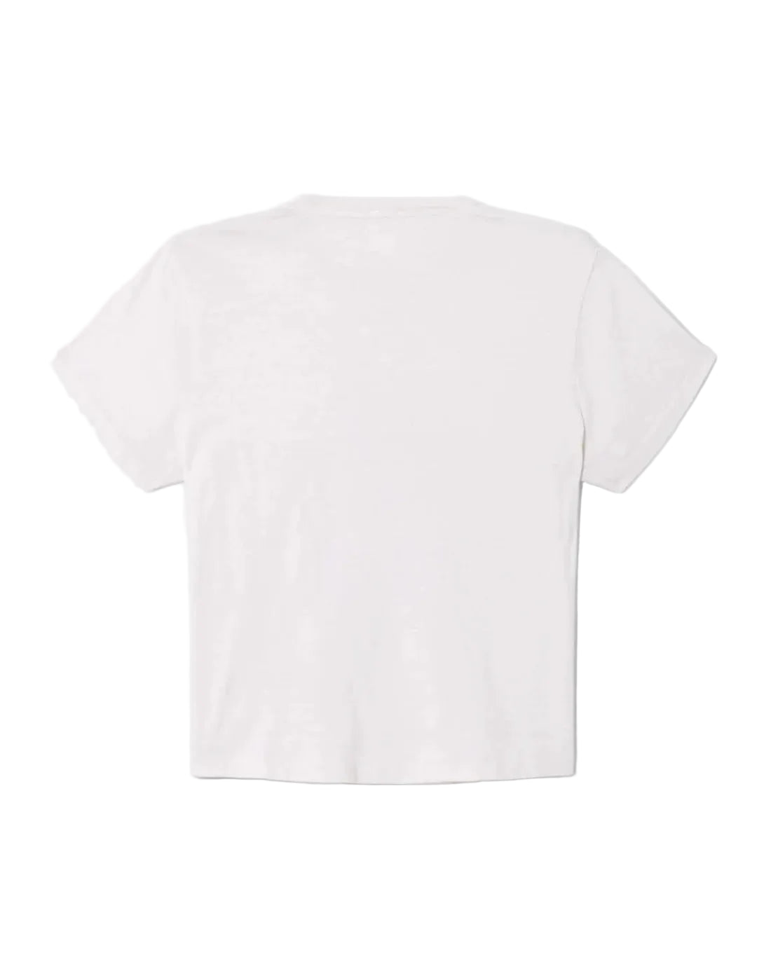 White t-shirt on a light gray background