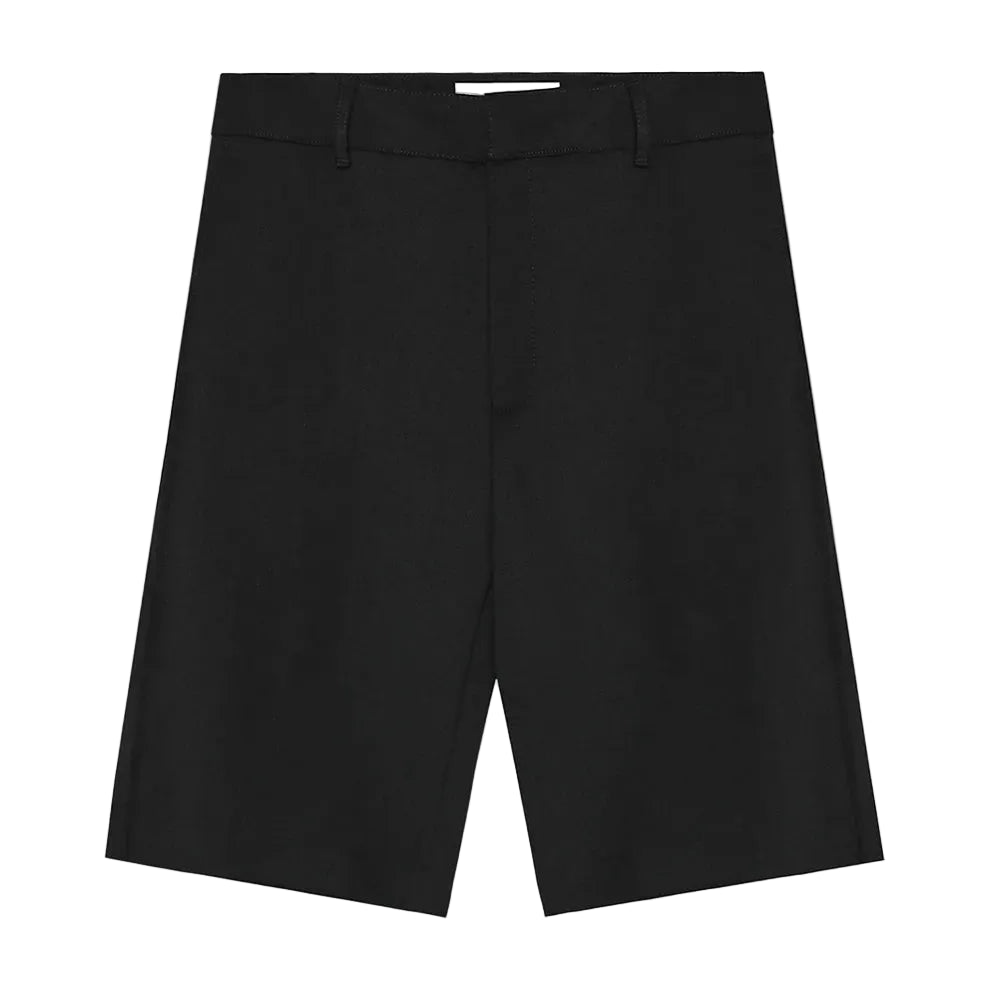 Black shorts on a light gray background