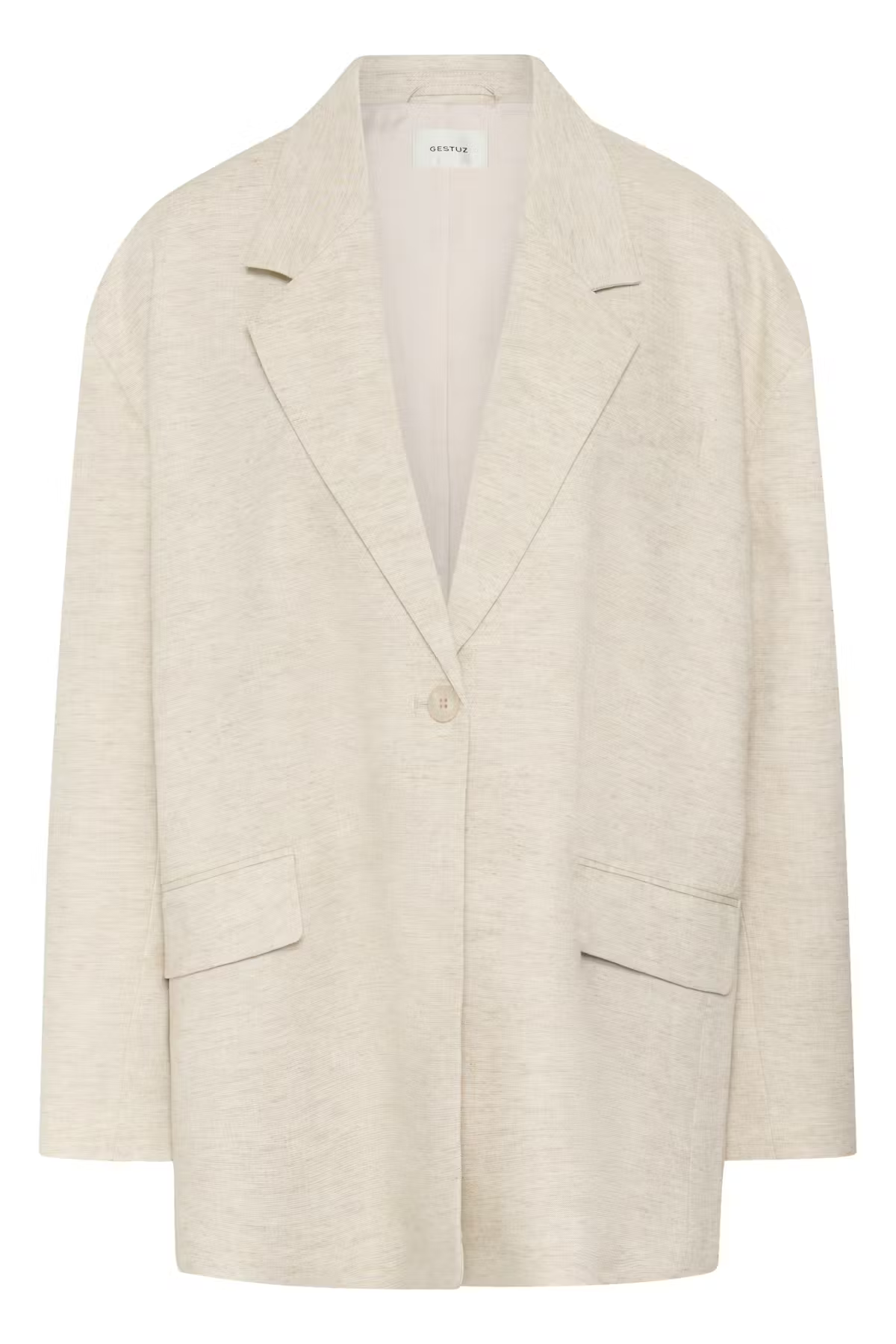 Beige blazer on a white background