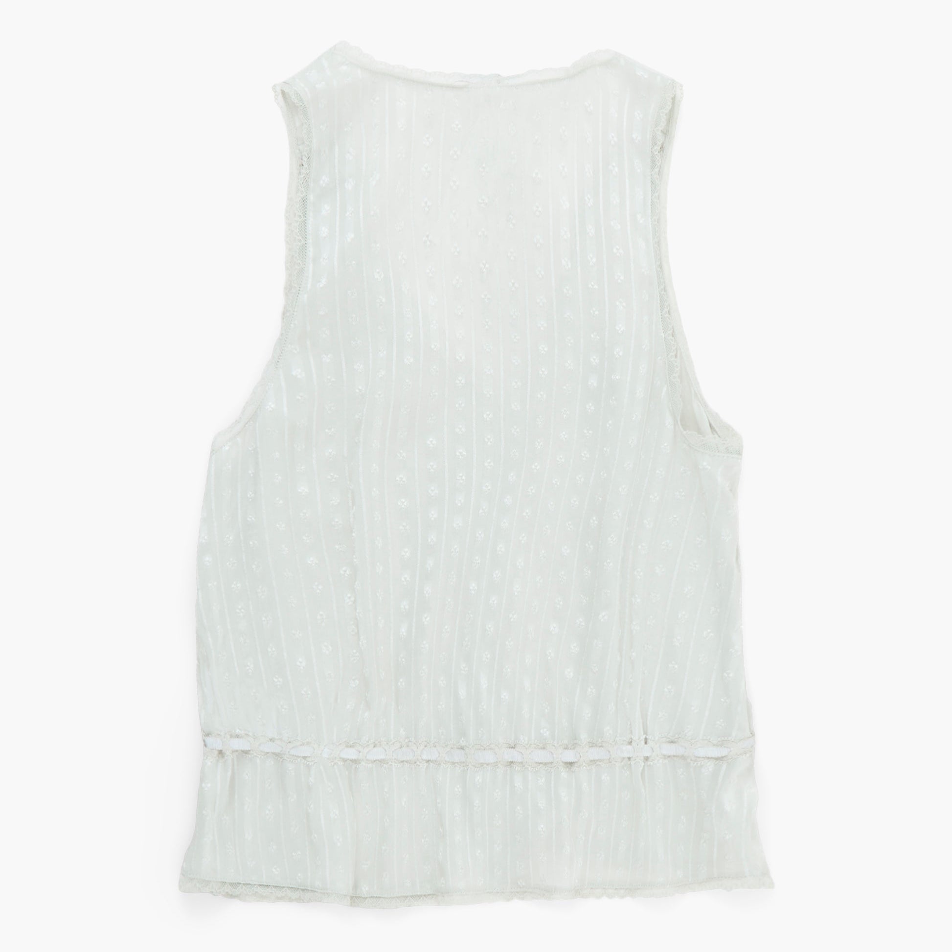 light green sleeveless top on a white background