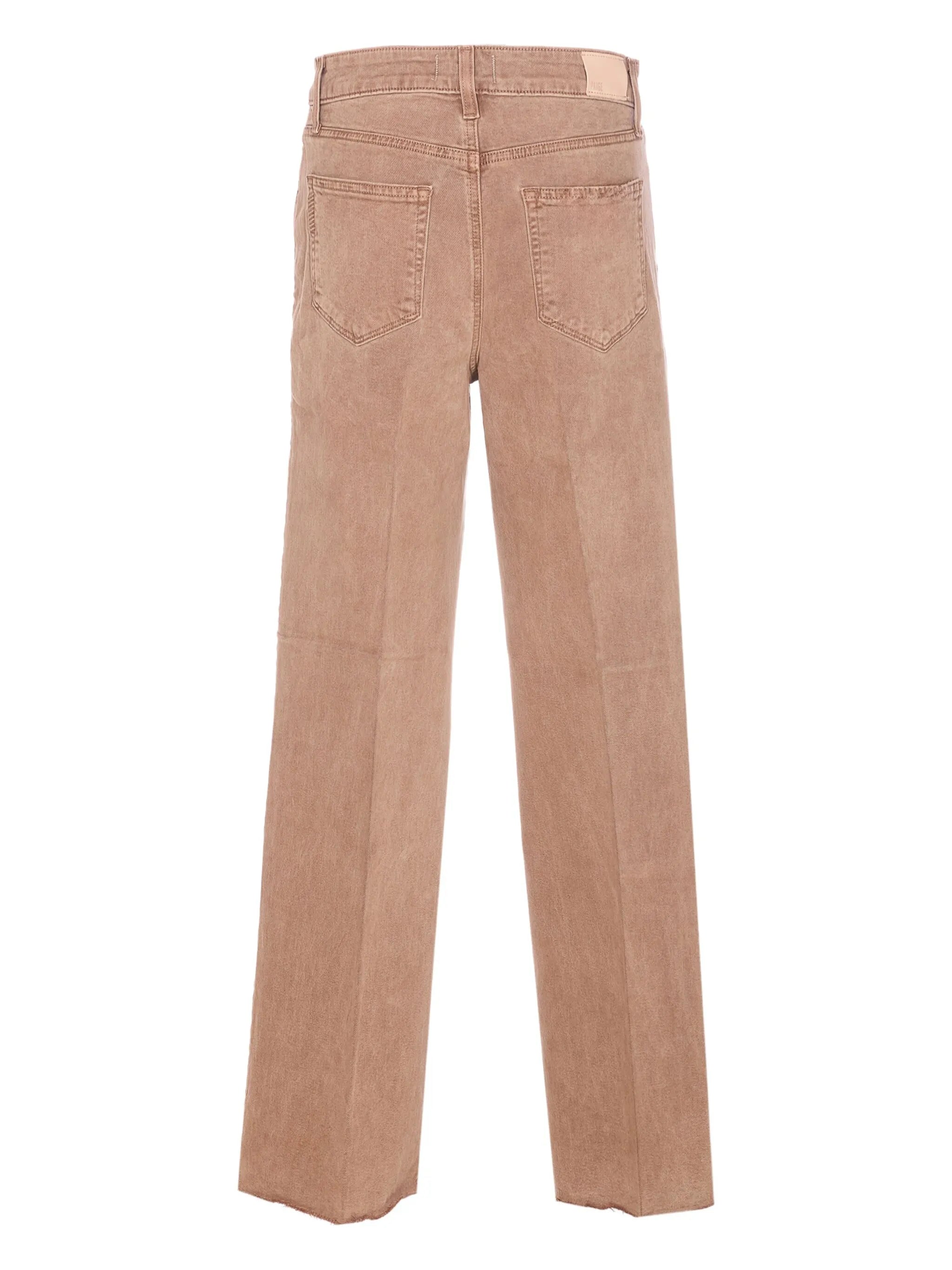 Pair of brown pants on a white background