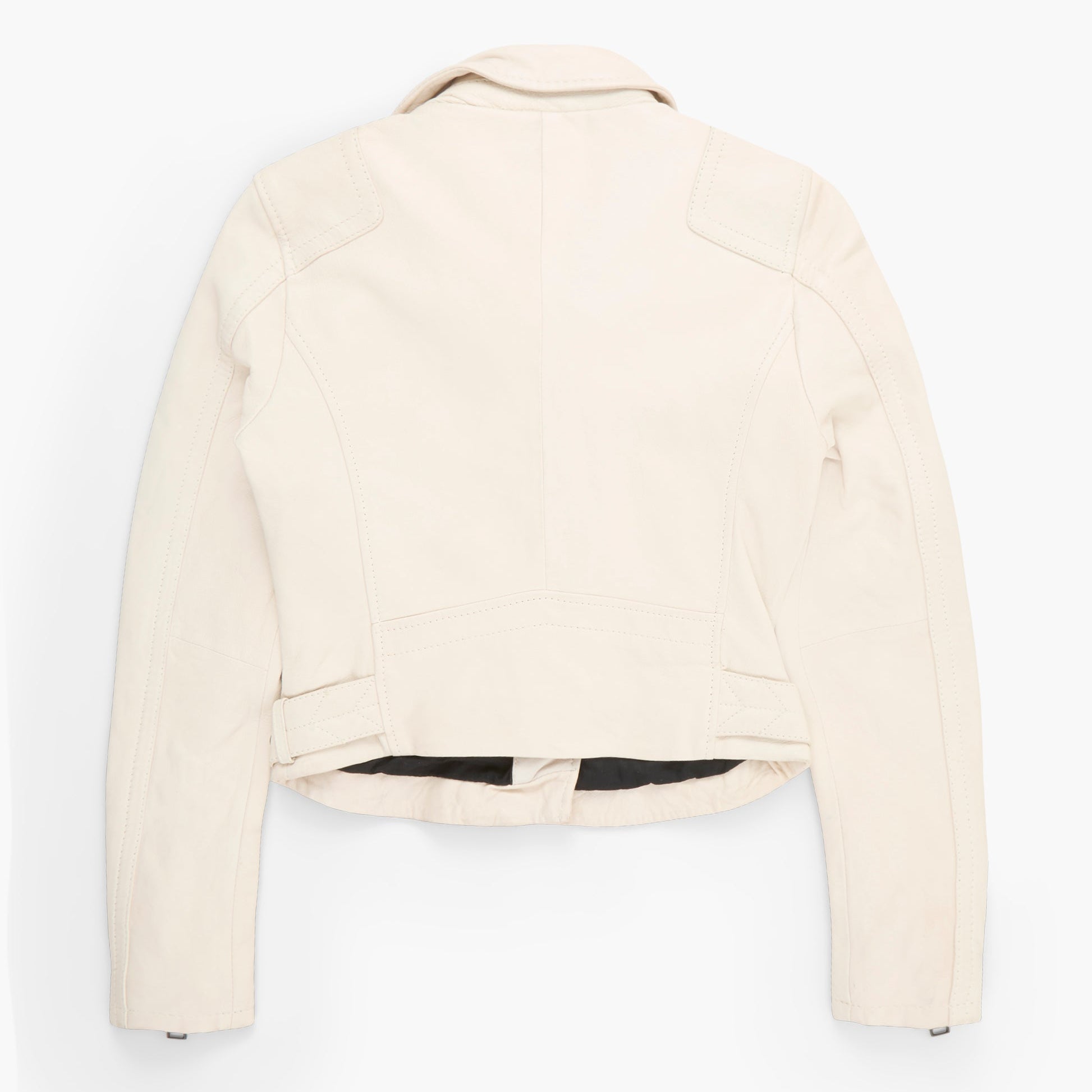 Beige cropped jacket on a white background