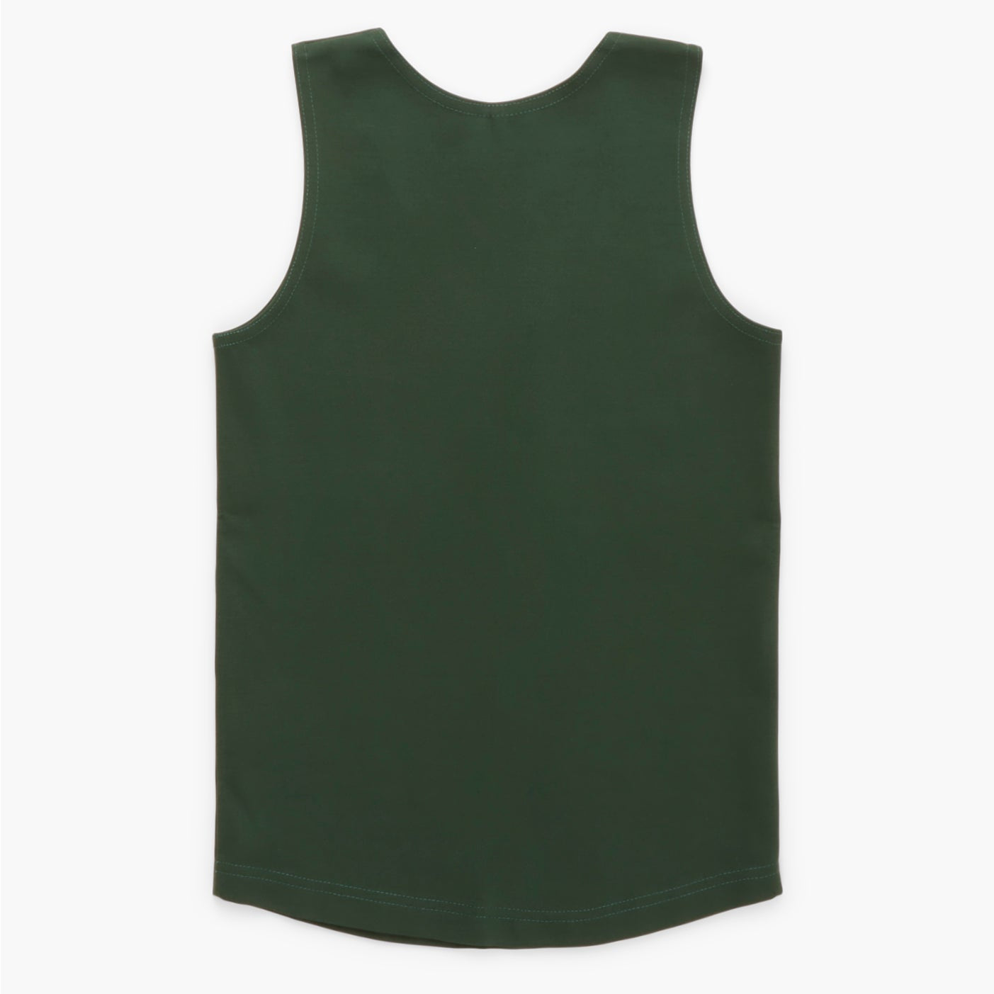 Green tank top on a white background