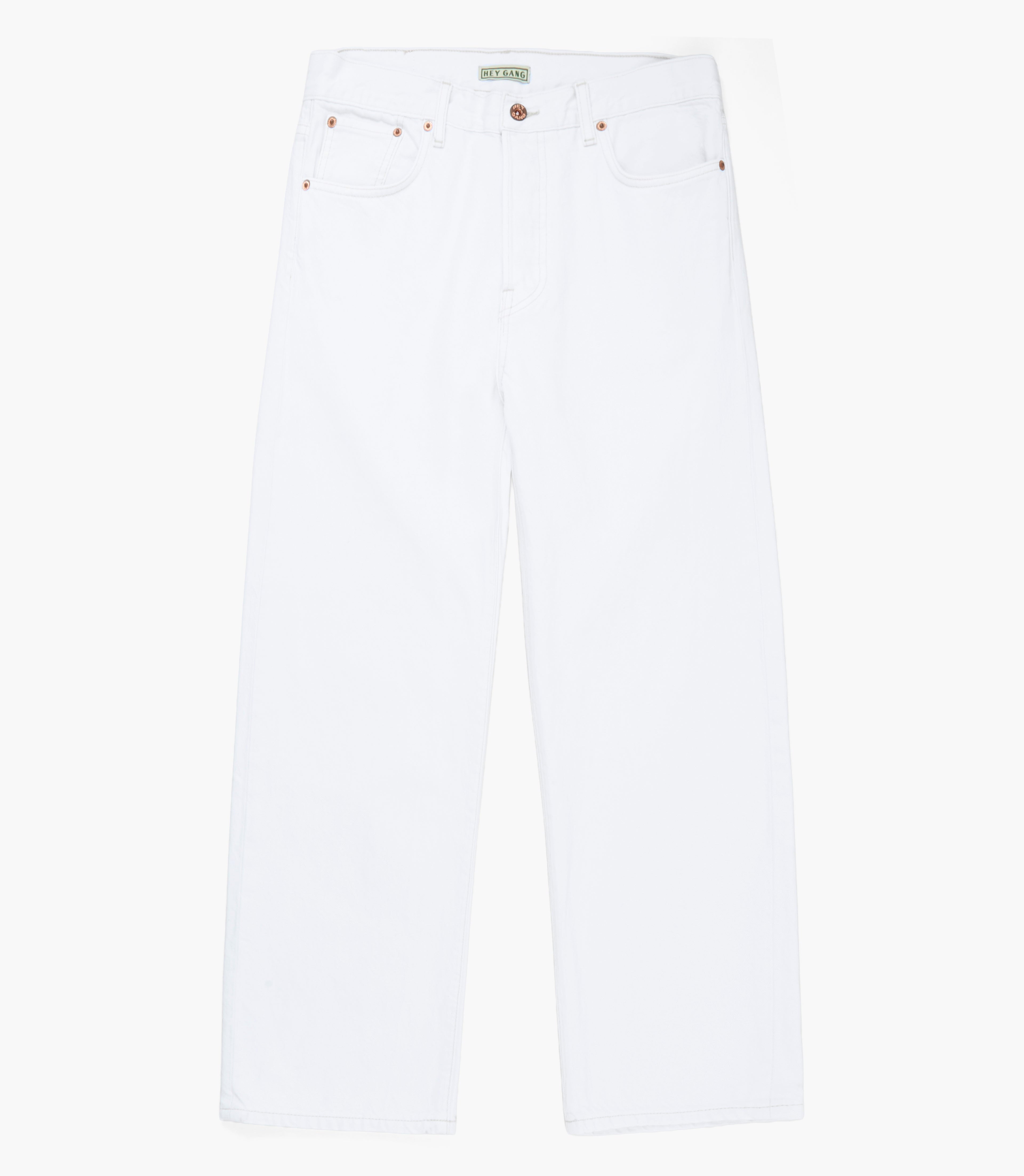 White jeans on a white background