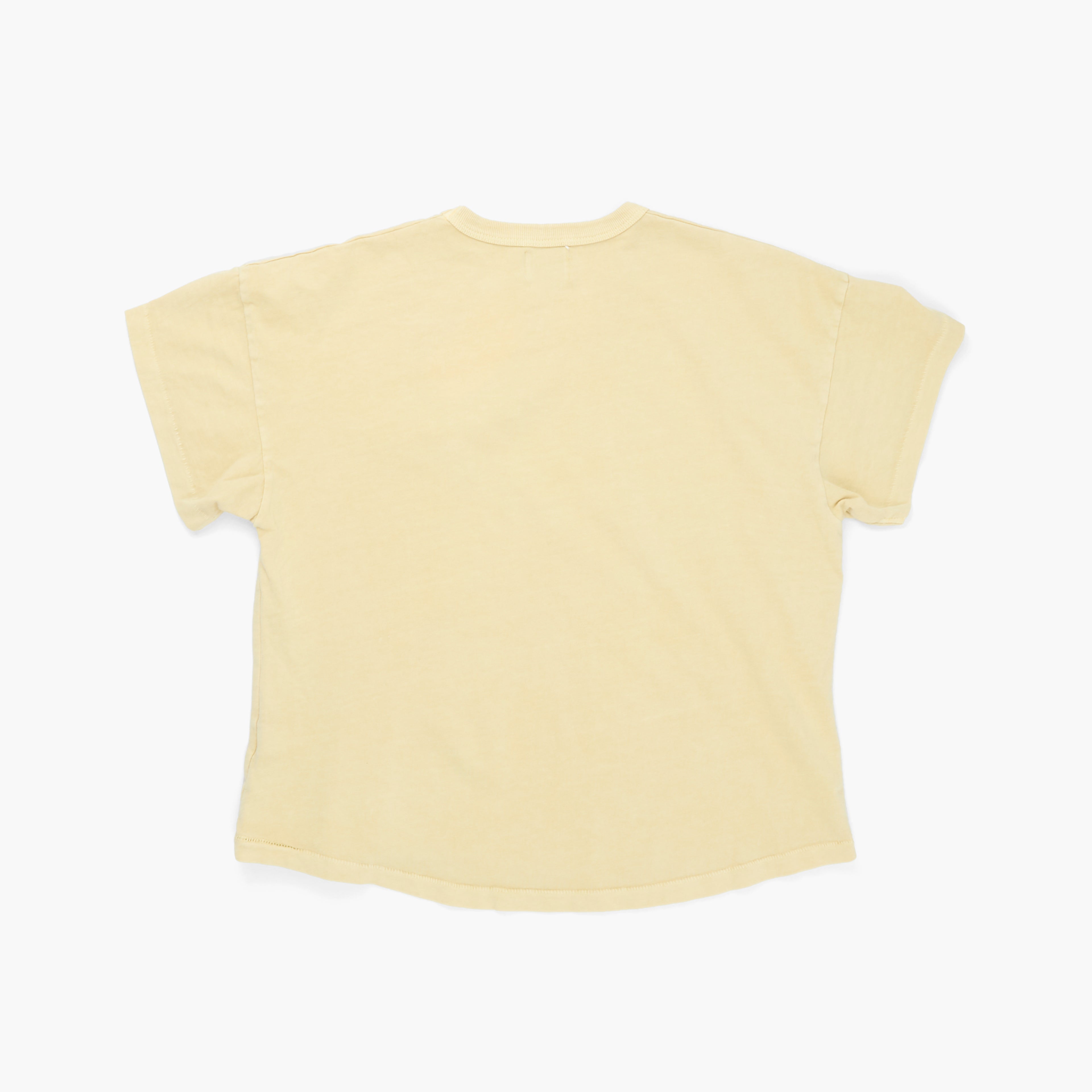 Light yellow t-shirt on a white background