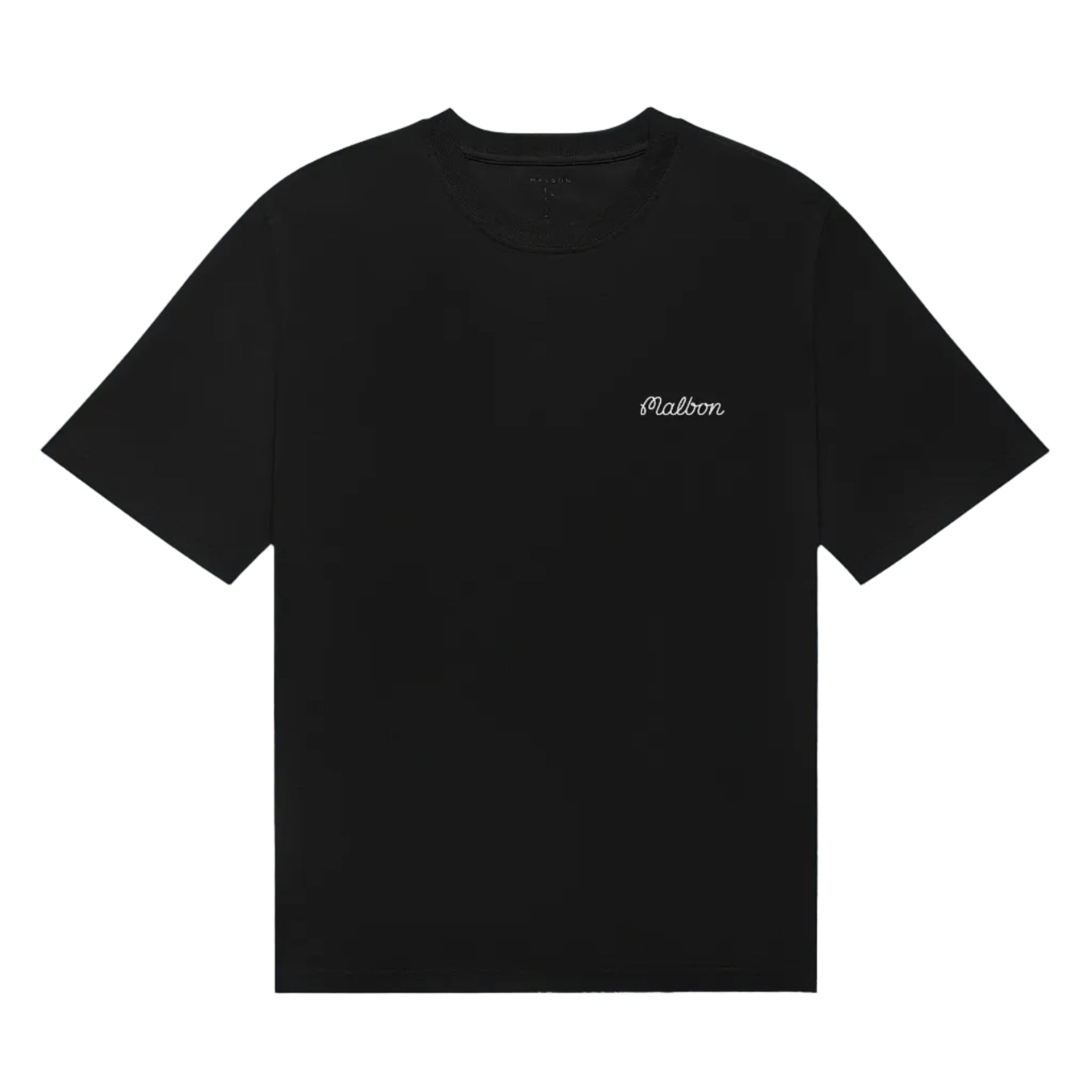 Black t-shirt on a white background