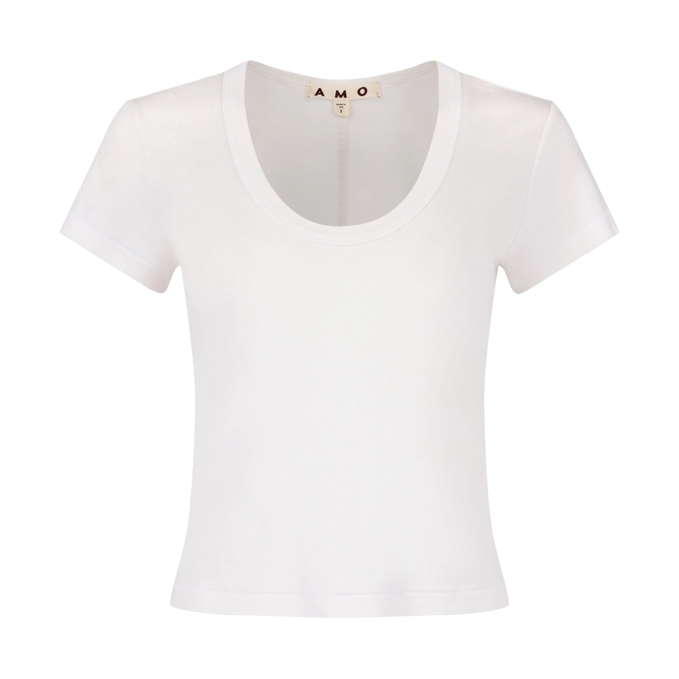 White t-shirt with 'Zara' branding on a white background