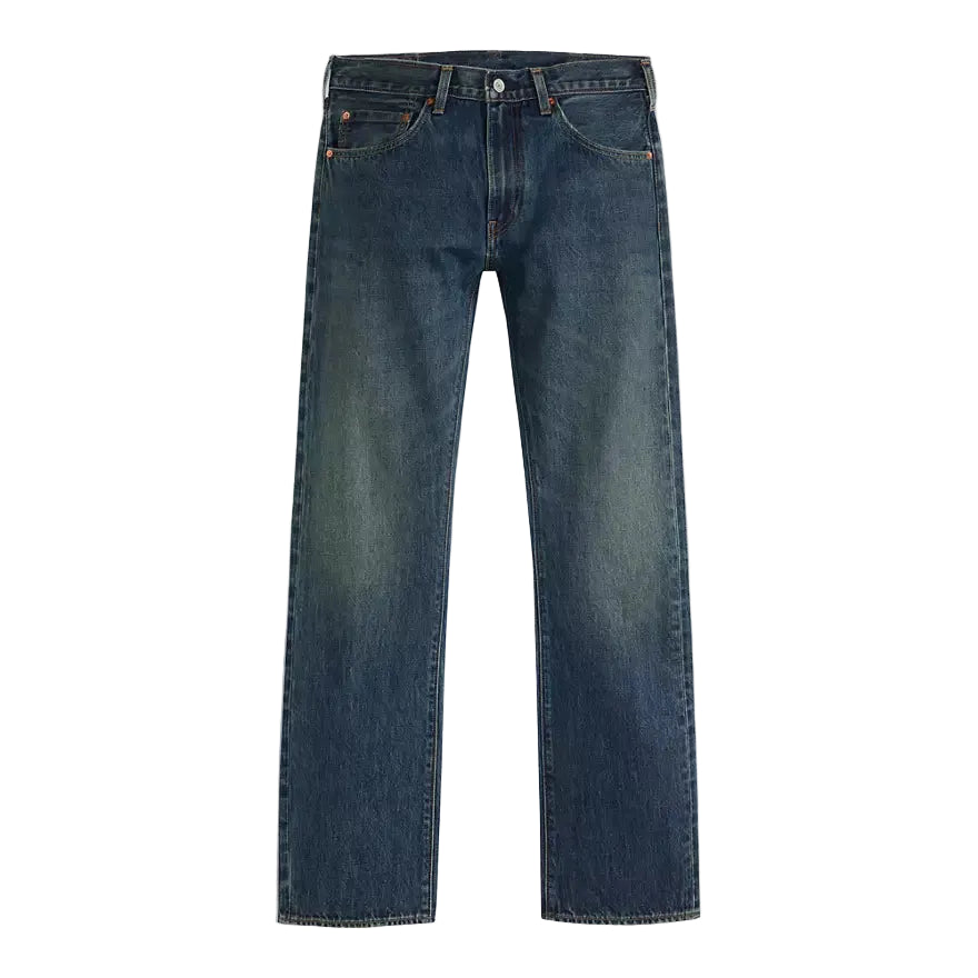 Pair of blue jeans on a white background