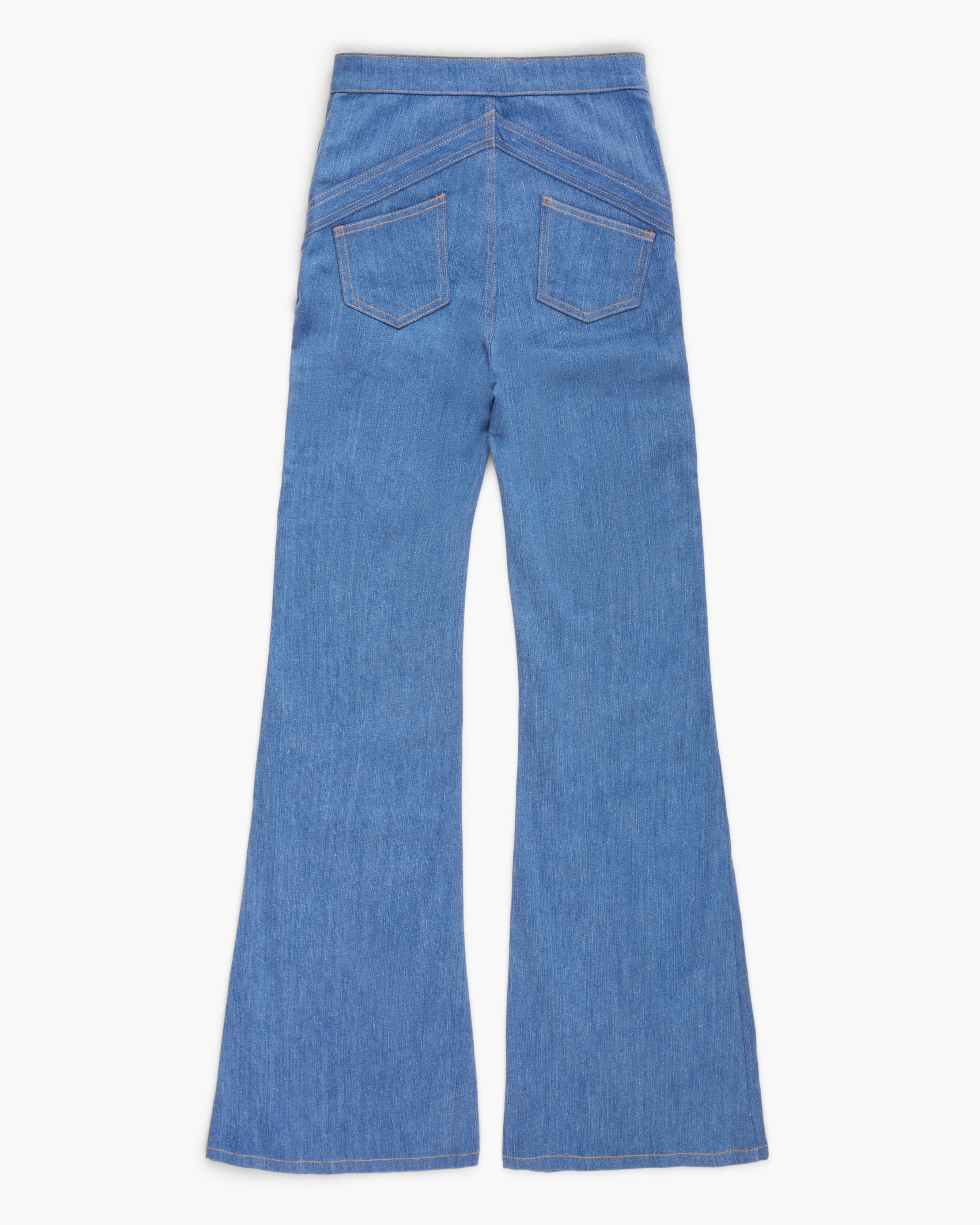 Blue jeans on a white background