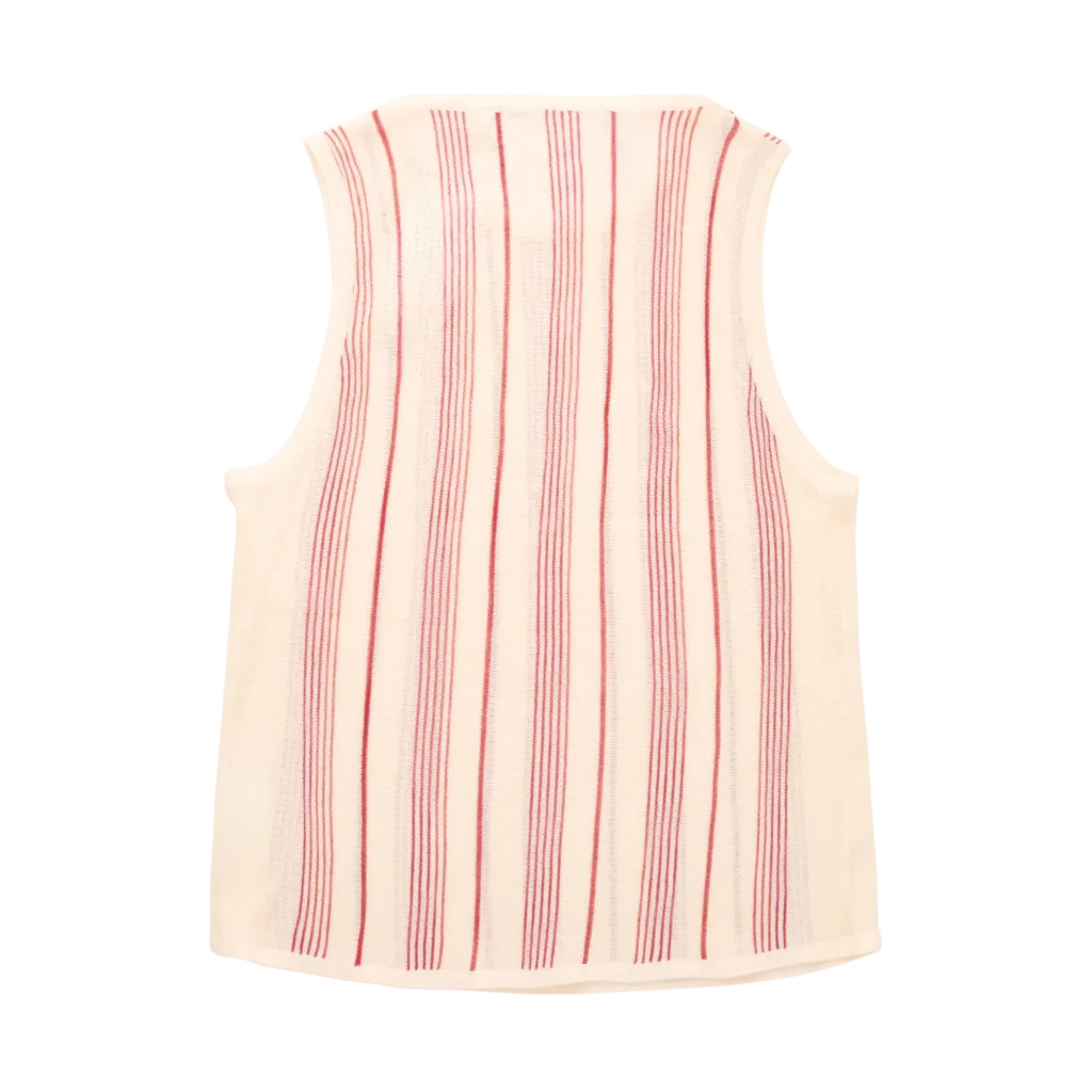 Striped sleeveless top on a white background