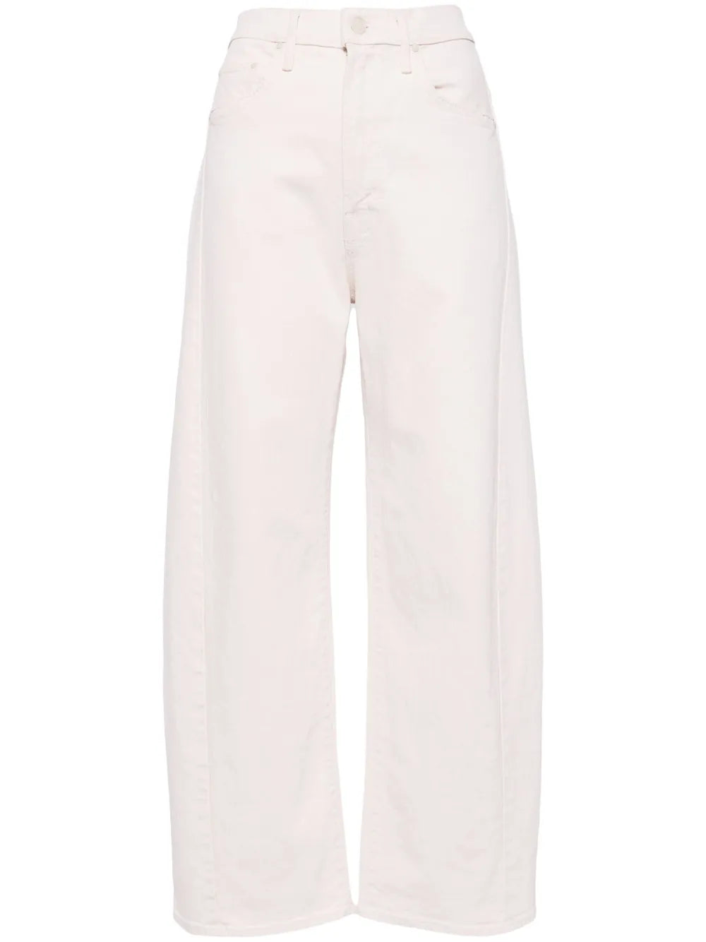 White wide-leg pants on a white background