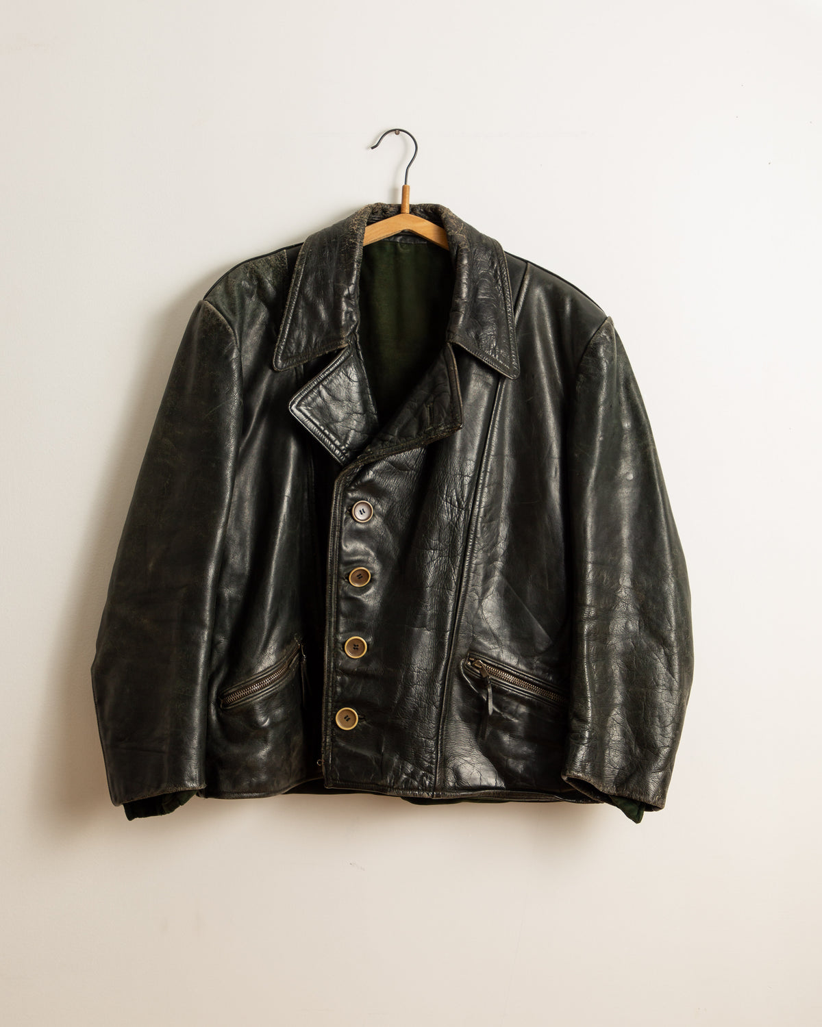 Vintage Leather Motorcycle Jacket Men Coats + Jackets AMERICAN RAG VINTAGE