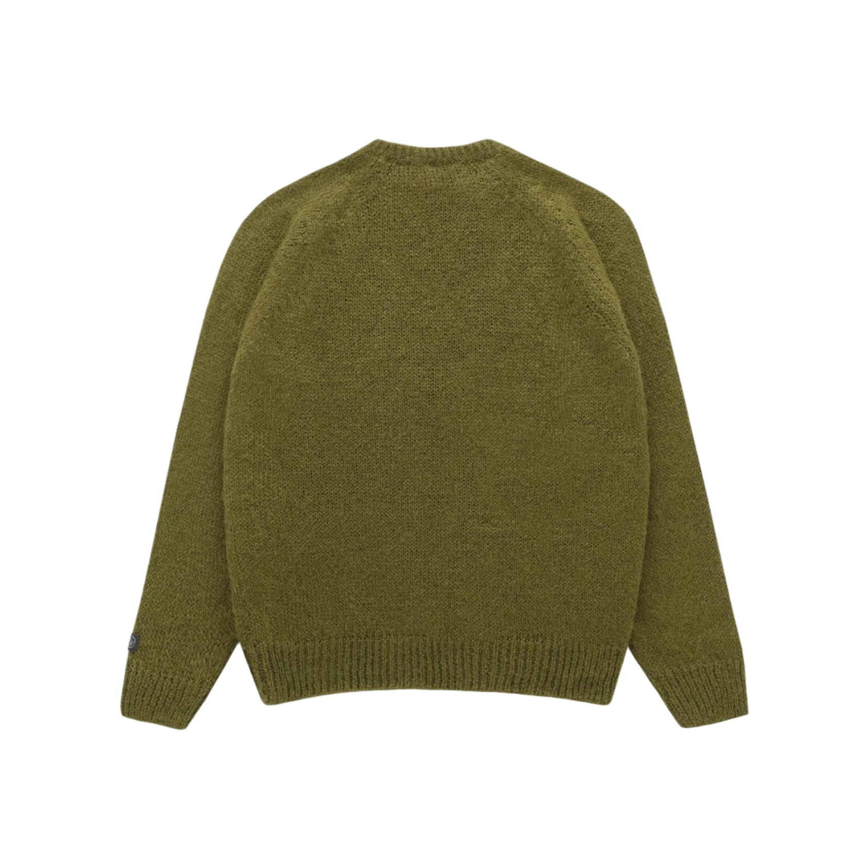 Green sweater on a white background