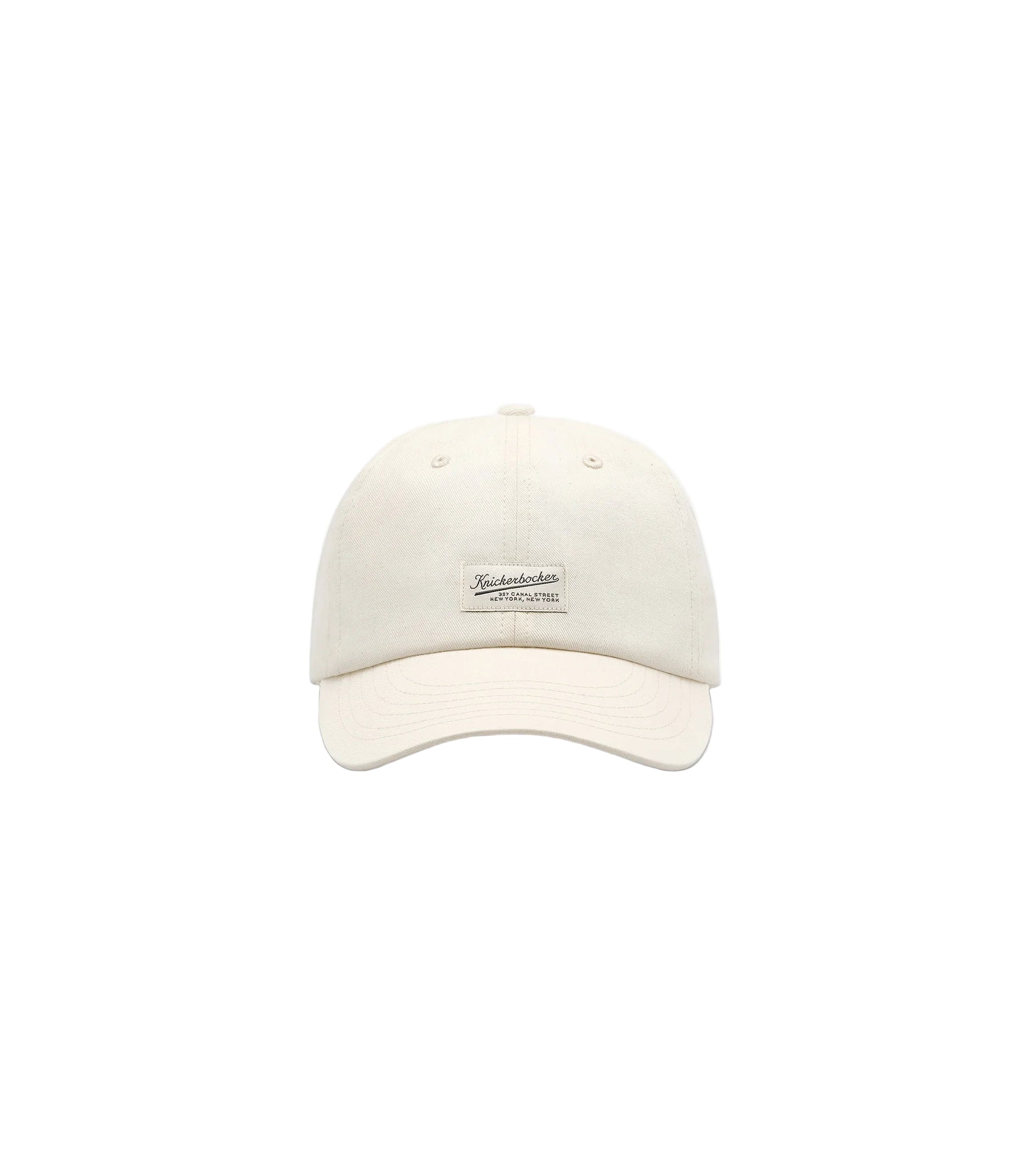 Beige cap with a logo on a white background