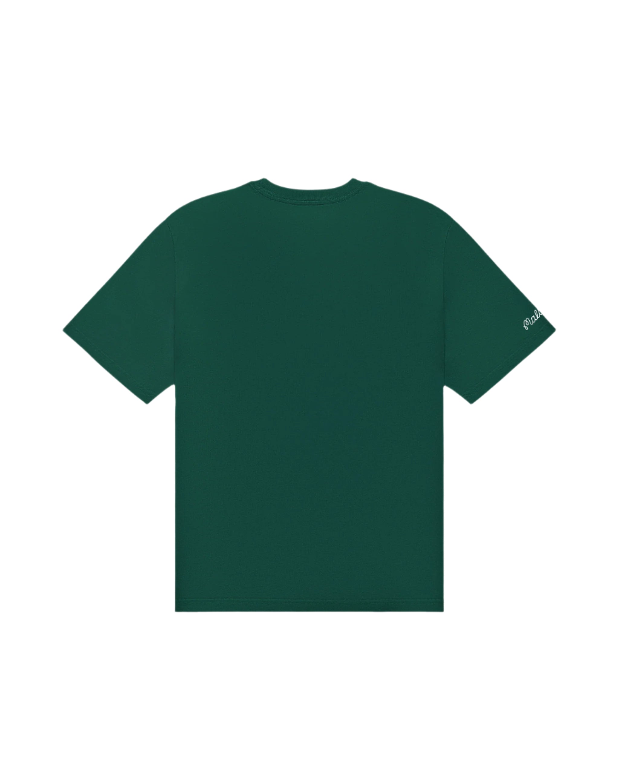 Green t-shirt on a white background