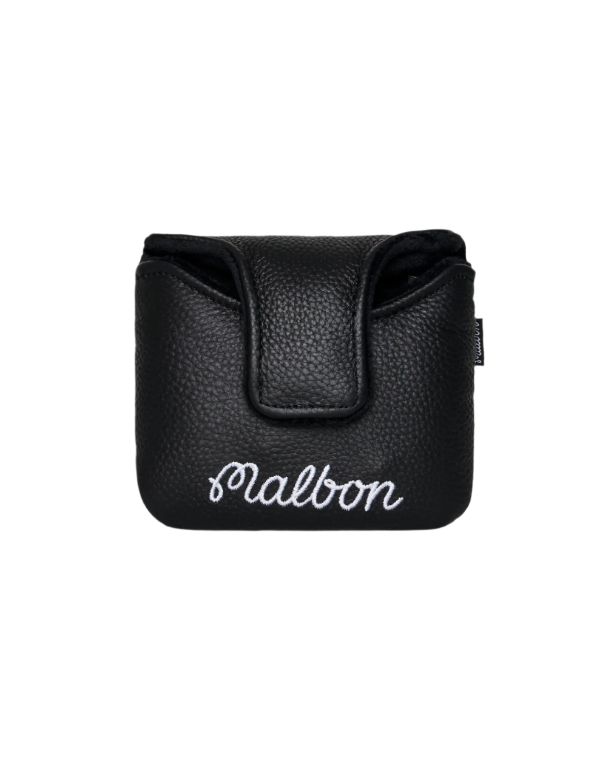 Black pouch with 'Malbon' branding on a white background