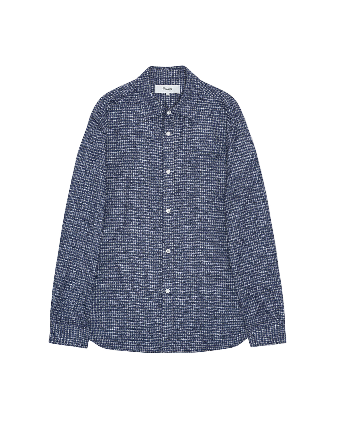 Blue checkered shirt on a white background