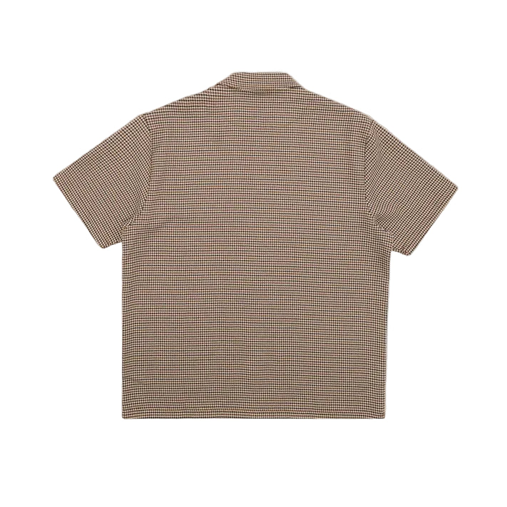 Beige checkered shirt on a white background
