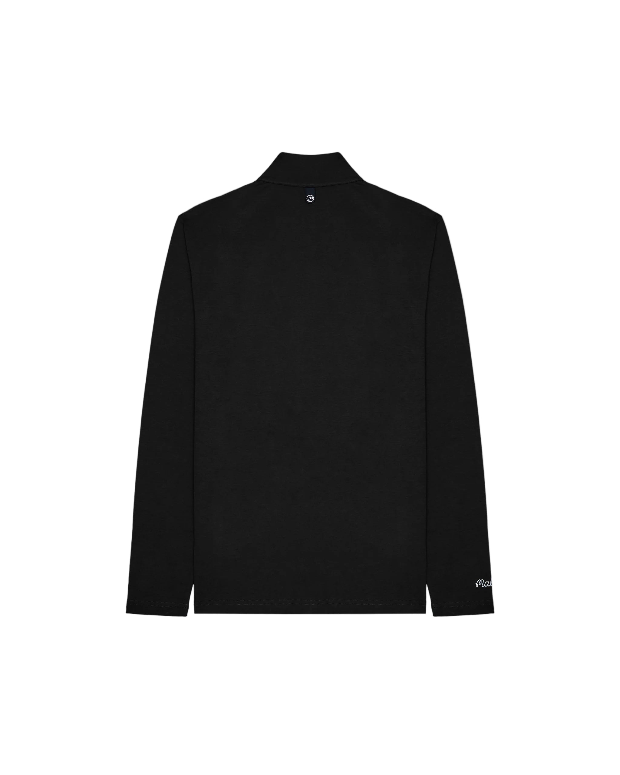 Black long-sleeve shirt on a white background