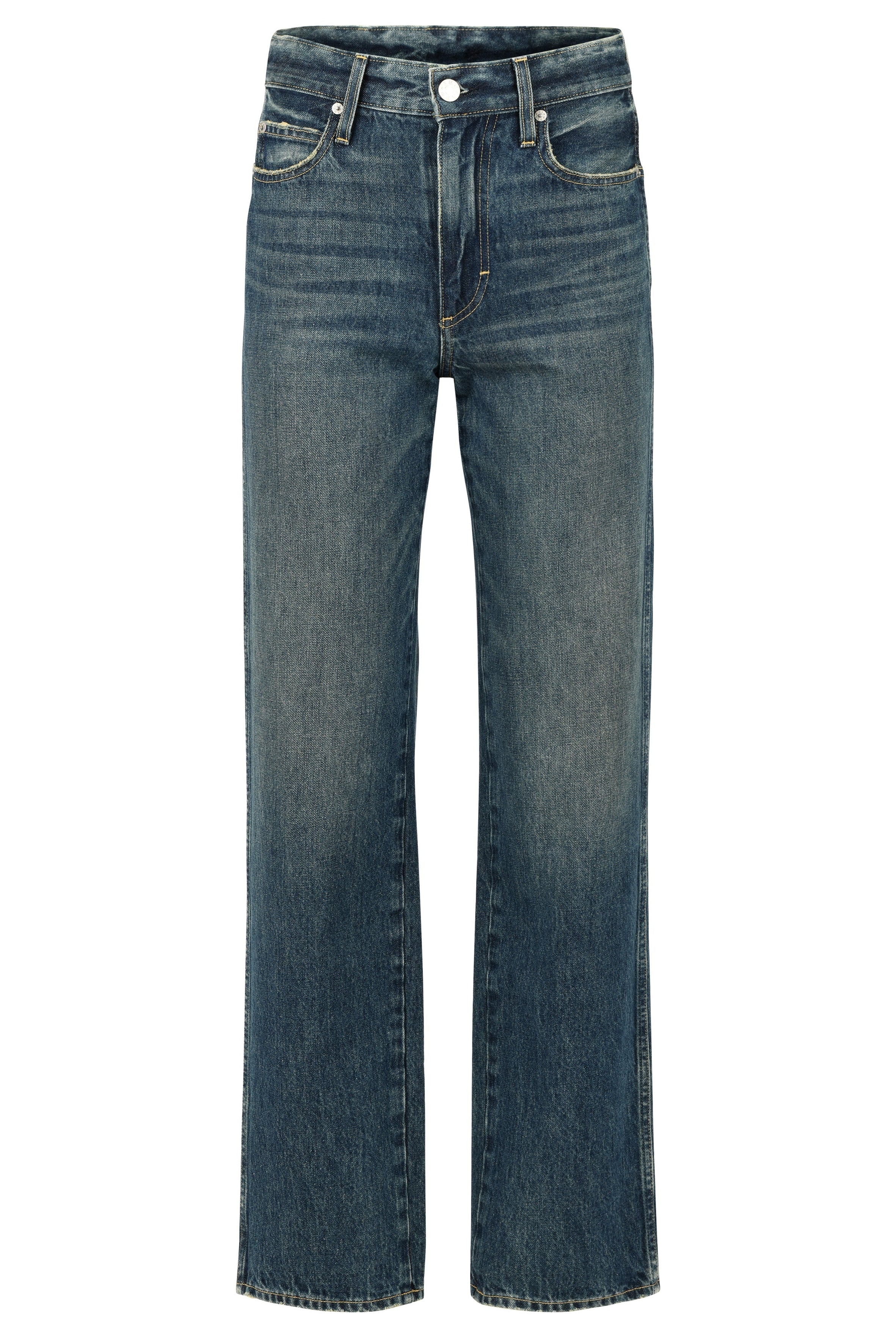 Blue jeans on a white background