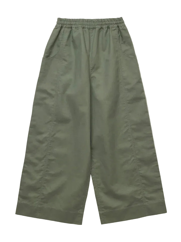 Wide Leg Trousers in Olive by Nicholas Daley – front view