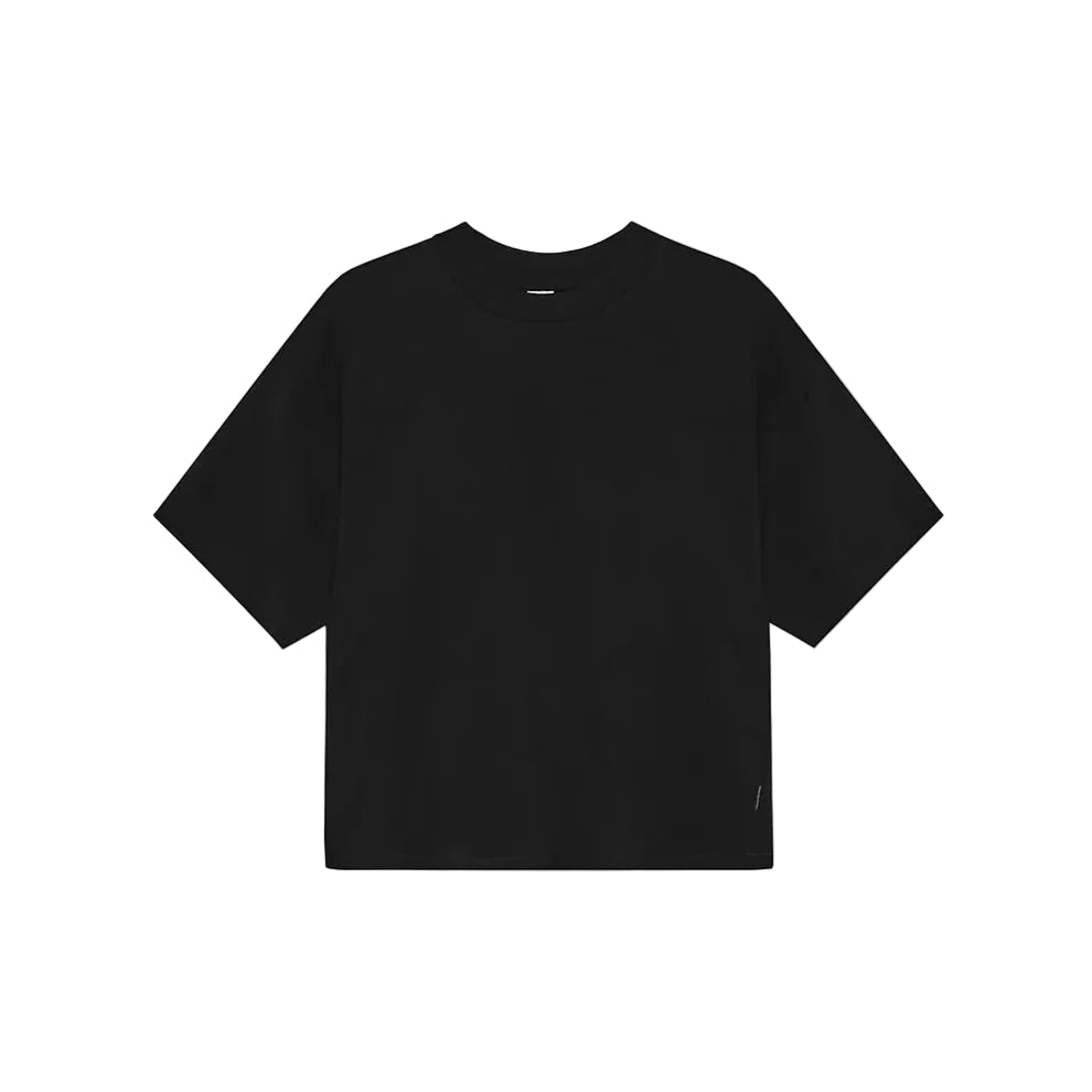 Black t-shirt on a white background
