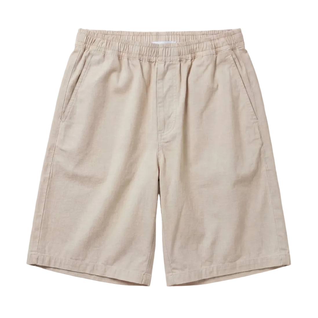 Beige shorts on a white background