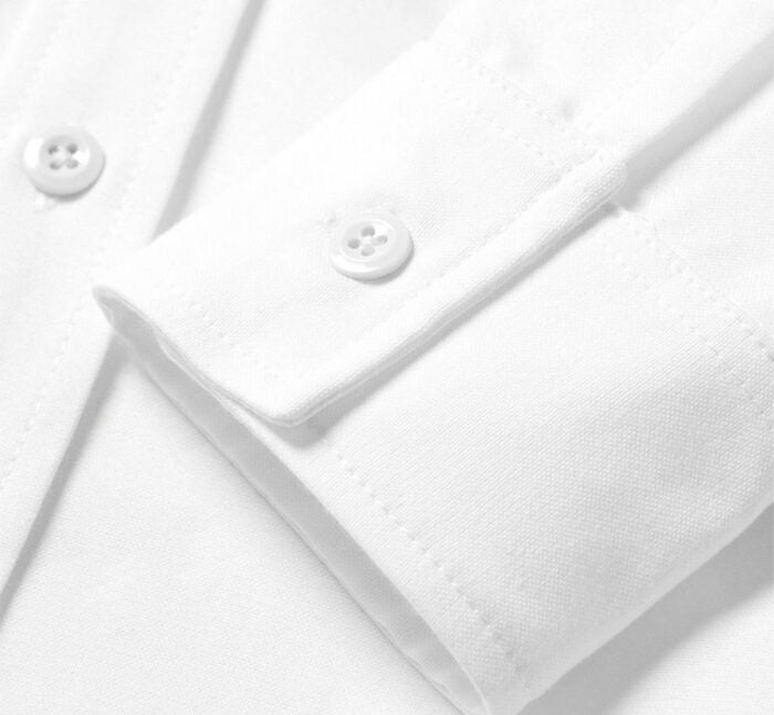 White shirt with buttons close-up