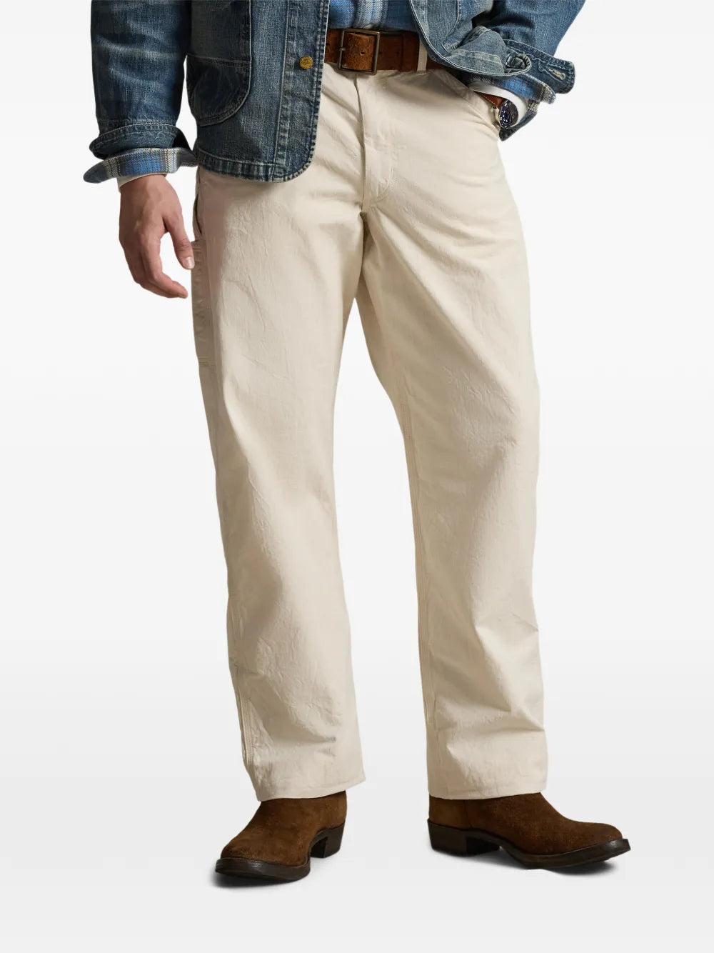 POLO RALPH LAUREN Windham Painter Pant in Millston beige, front view on model