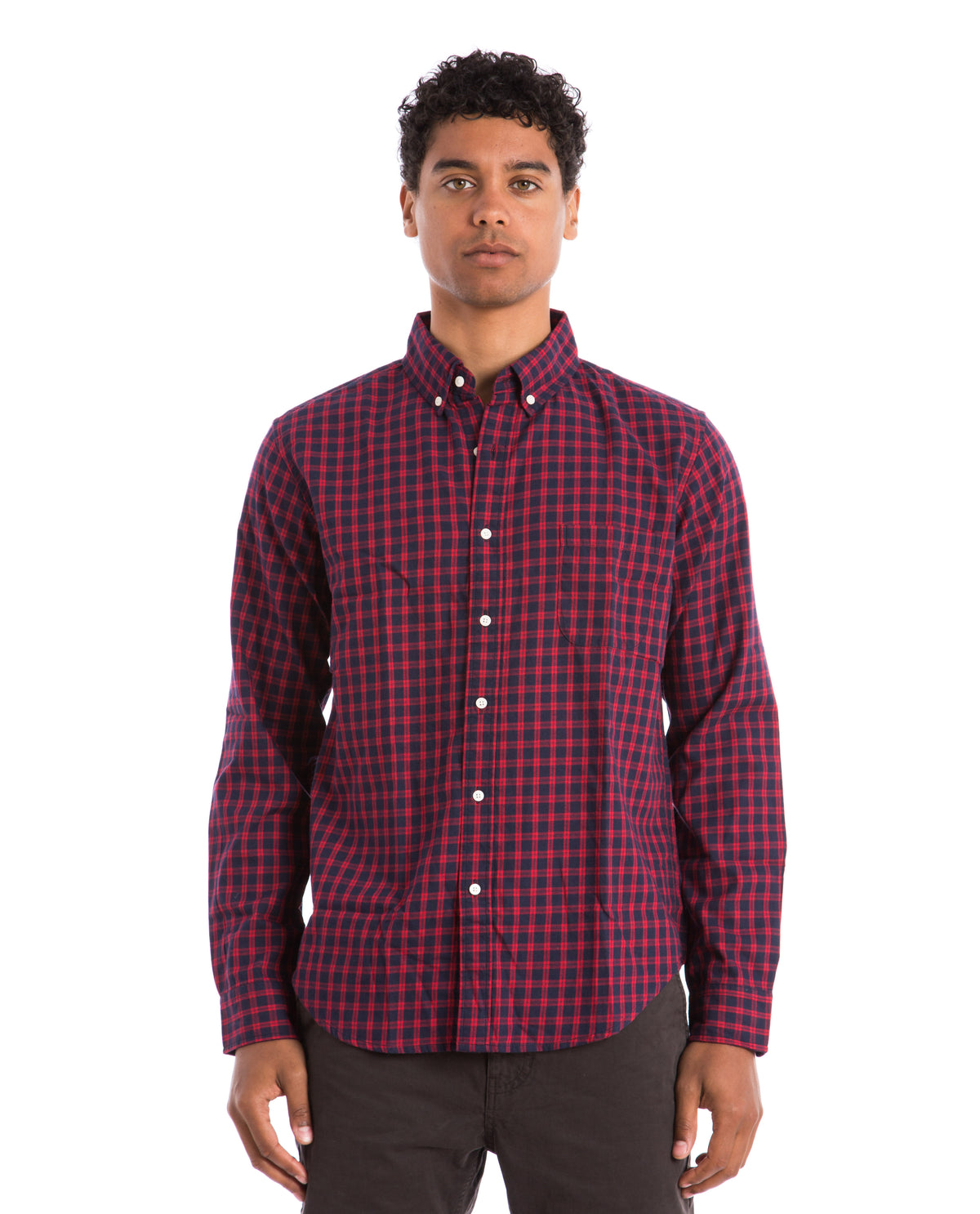 Checkered Button Down Shirt Men Shirts AR321