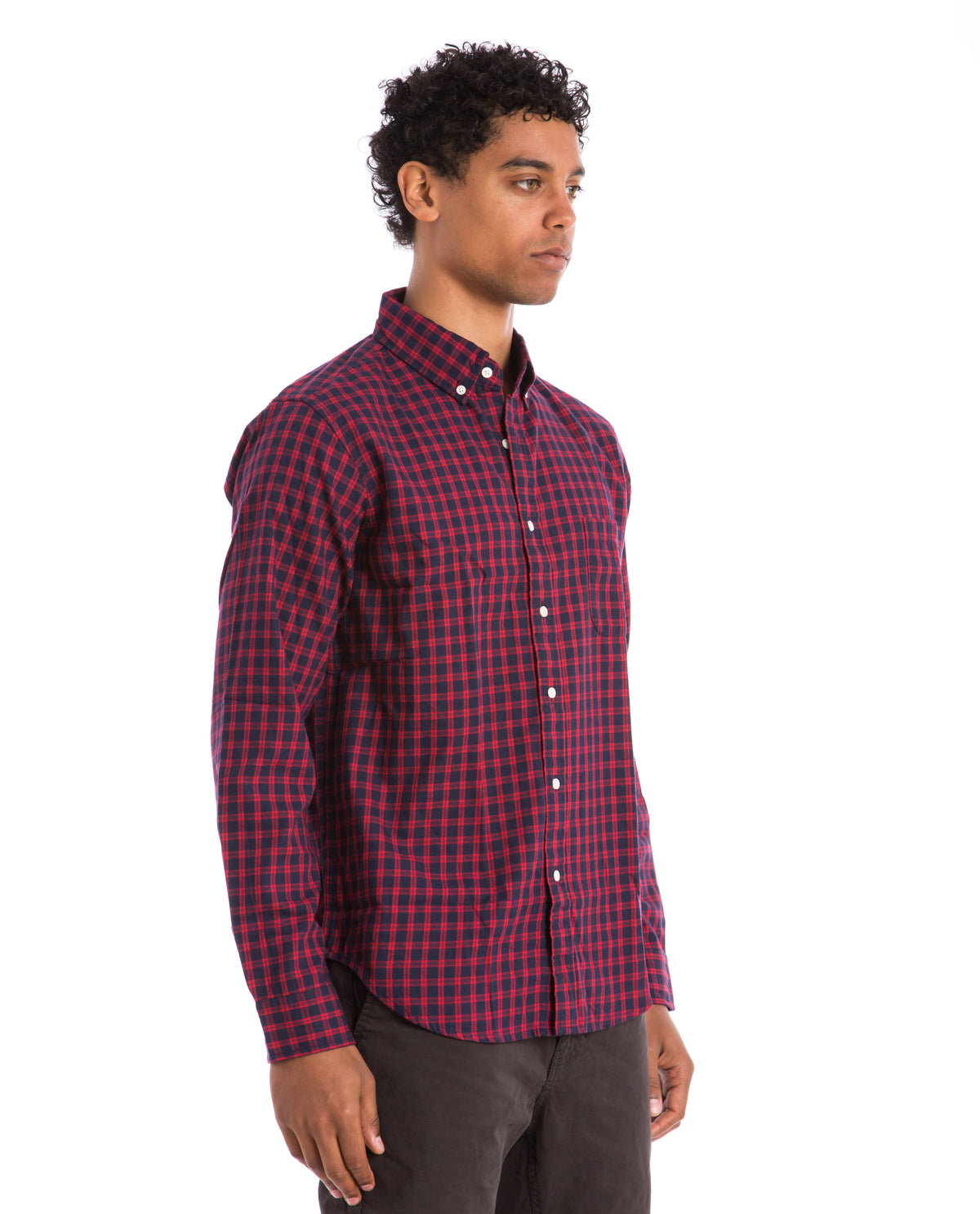 Checkered Button Down Shirt Men Shirts AR321