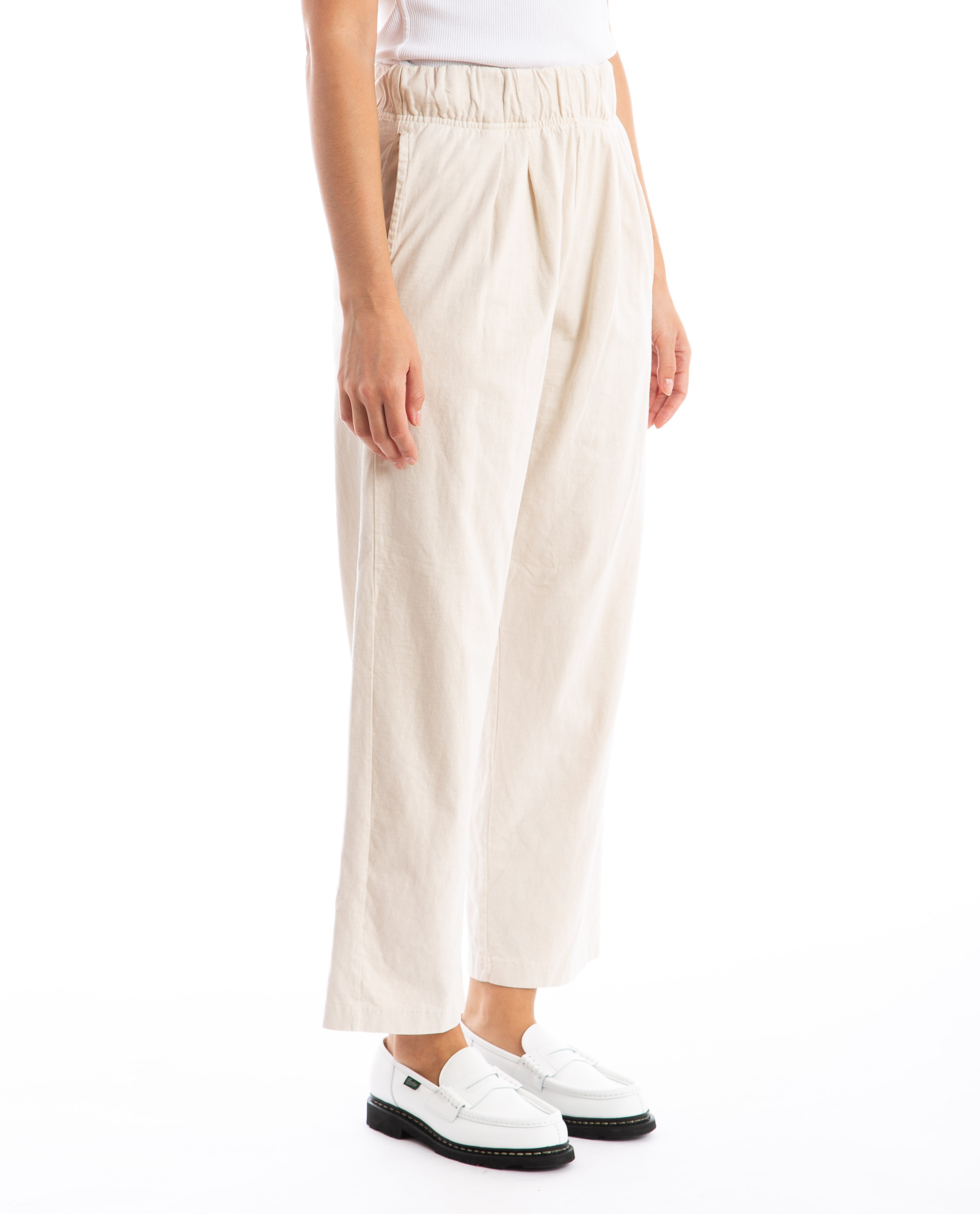 Pleat Front Pant Ivory Women Pants LES TIEN