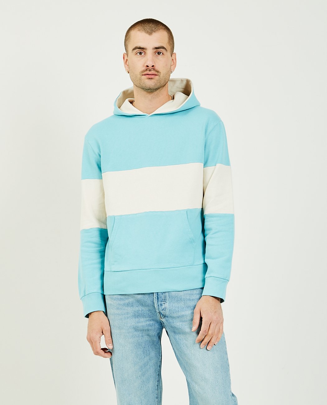 1970S Hoodie Blue And White-LEVI'S VINTAGE CLOTHING-American Rag Cie