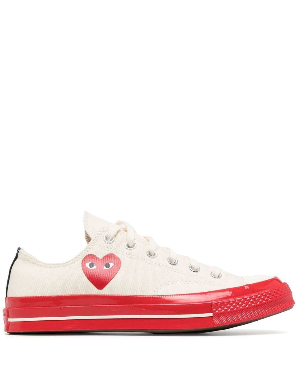 Converse Red Sole Low Top Off White – American Rag Cie display picture 3