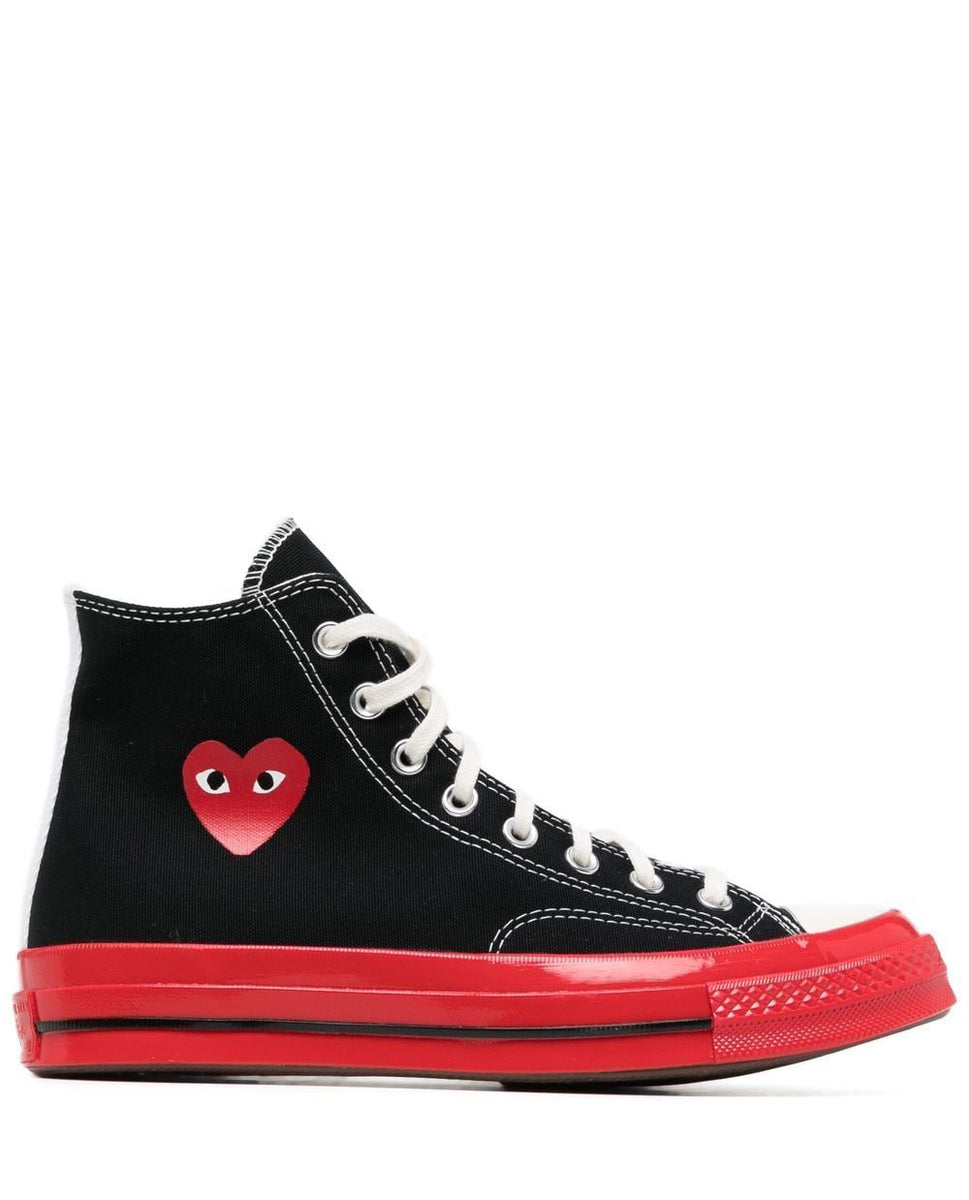 heart comme des garcons converse chunky